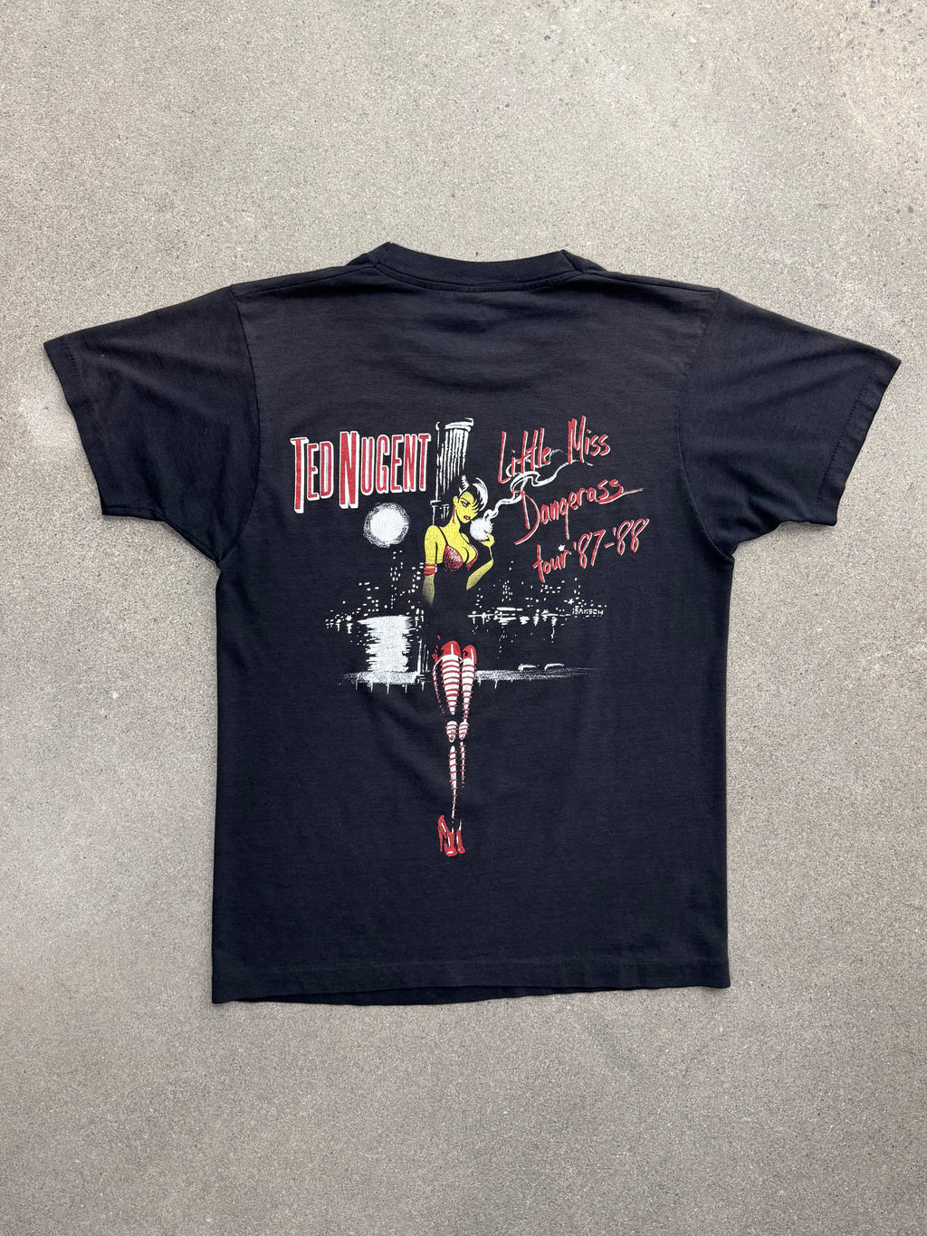 1986 Ted Nugent Little Miss Dangerass Tour T-Shirt - S