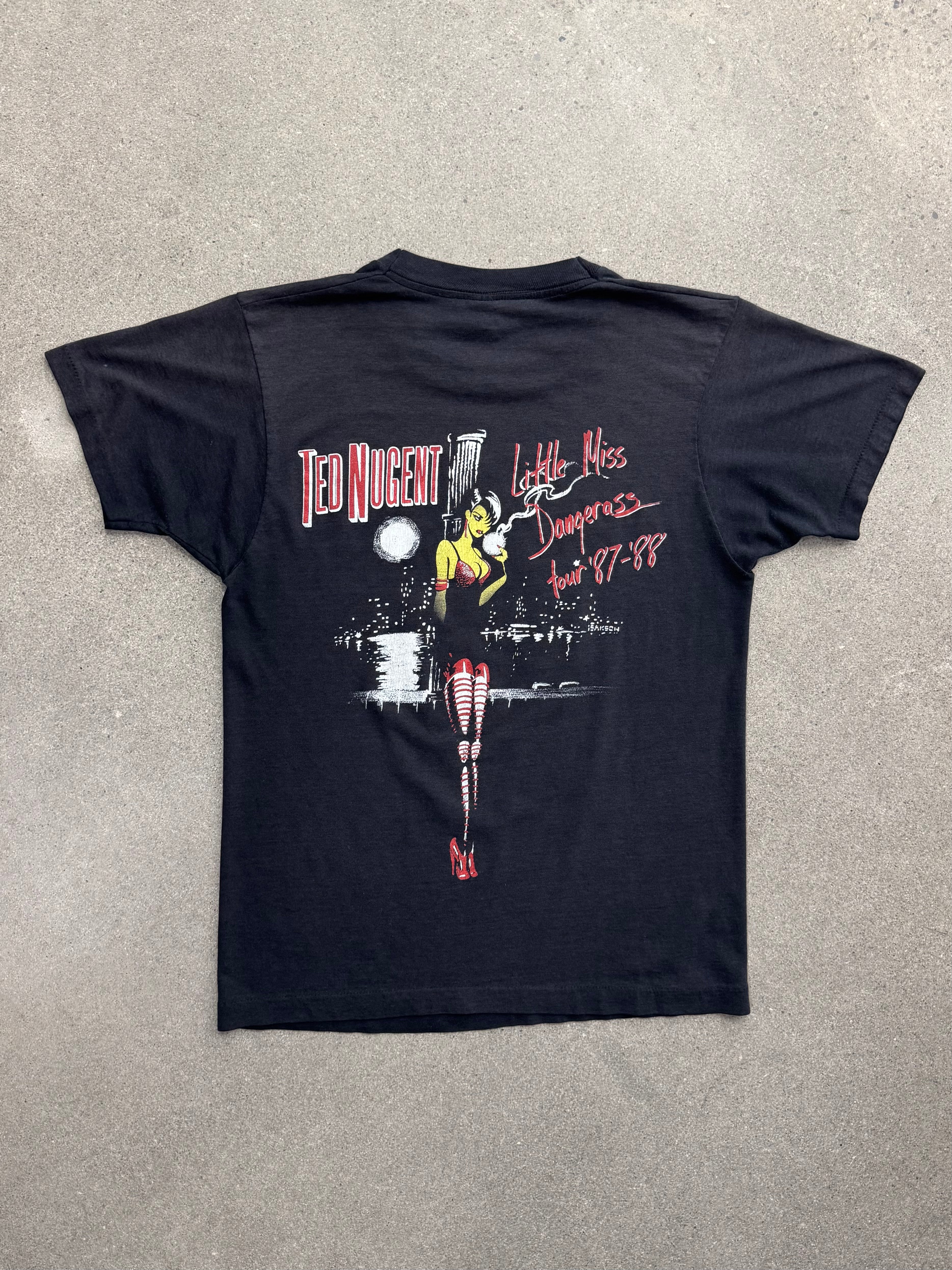 1986 Ted Nugent Little Miss Dangerass Tour T-Shirt - S