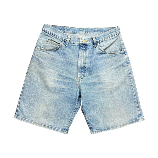 Wrangler Faded Light Wash Jean Shorts - 32”