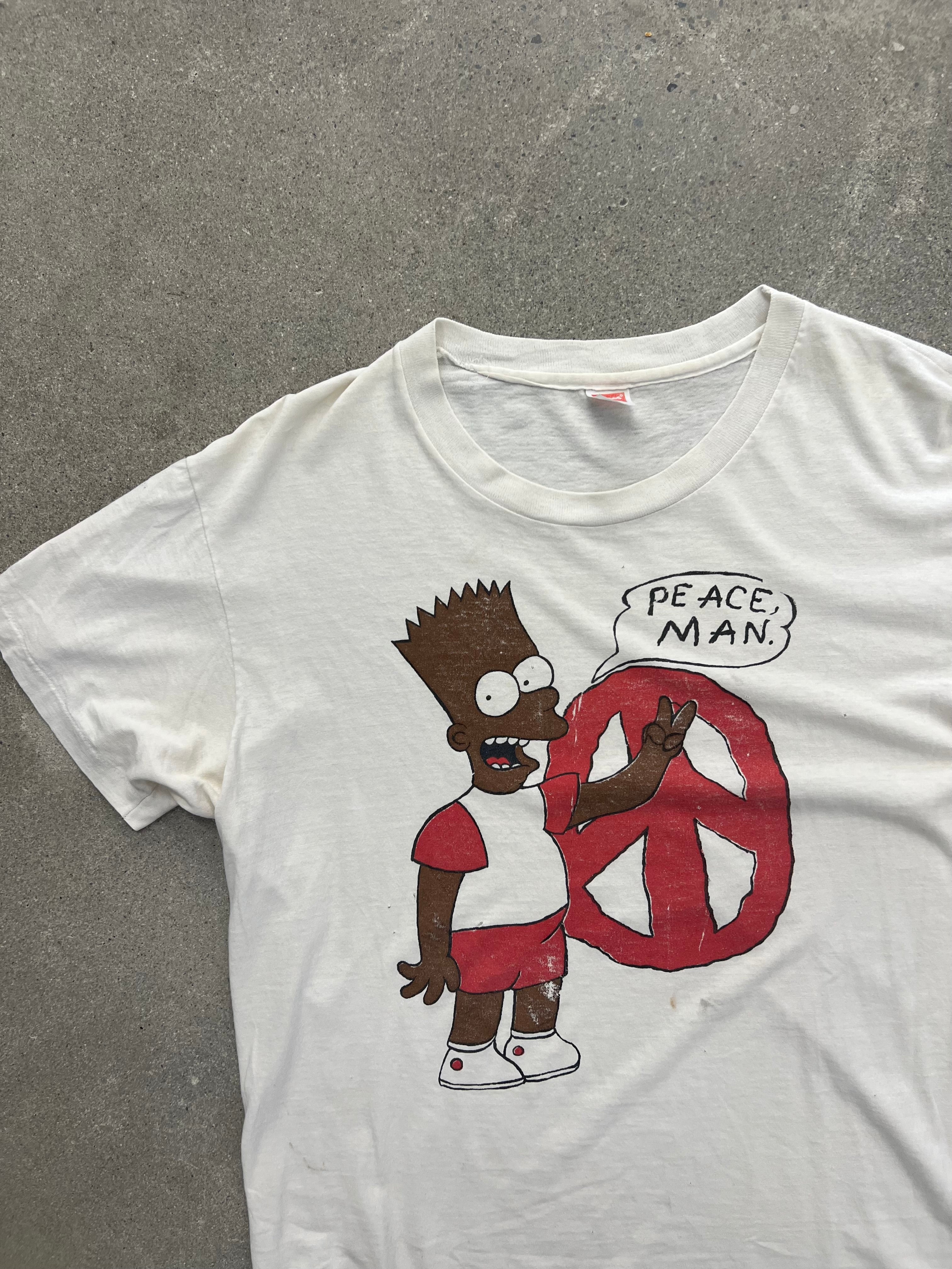 Bootleg Black Bart Simpson Peace T-Shirt - L