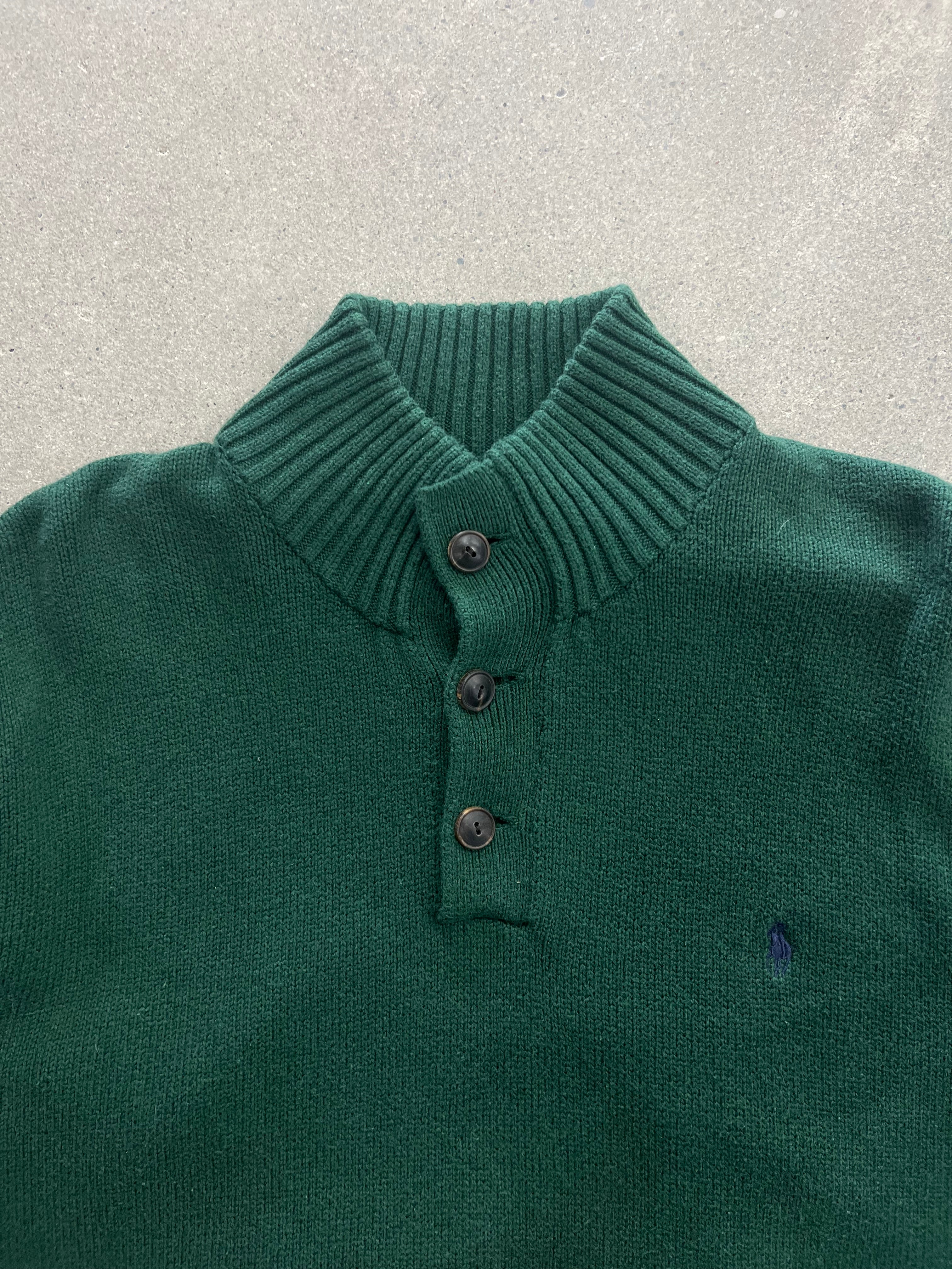 Polo Ralph Lauren Button-Neck Knit Sweater - XXL