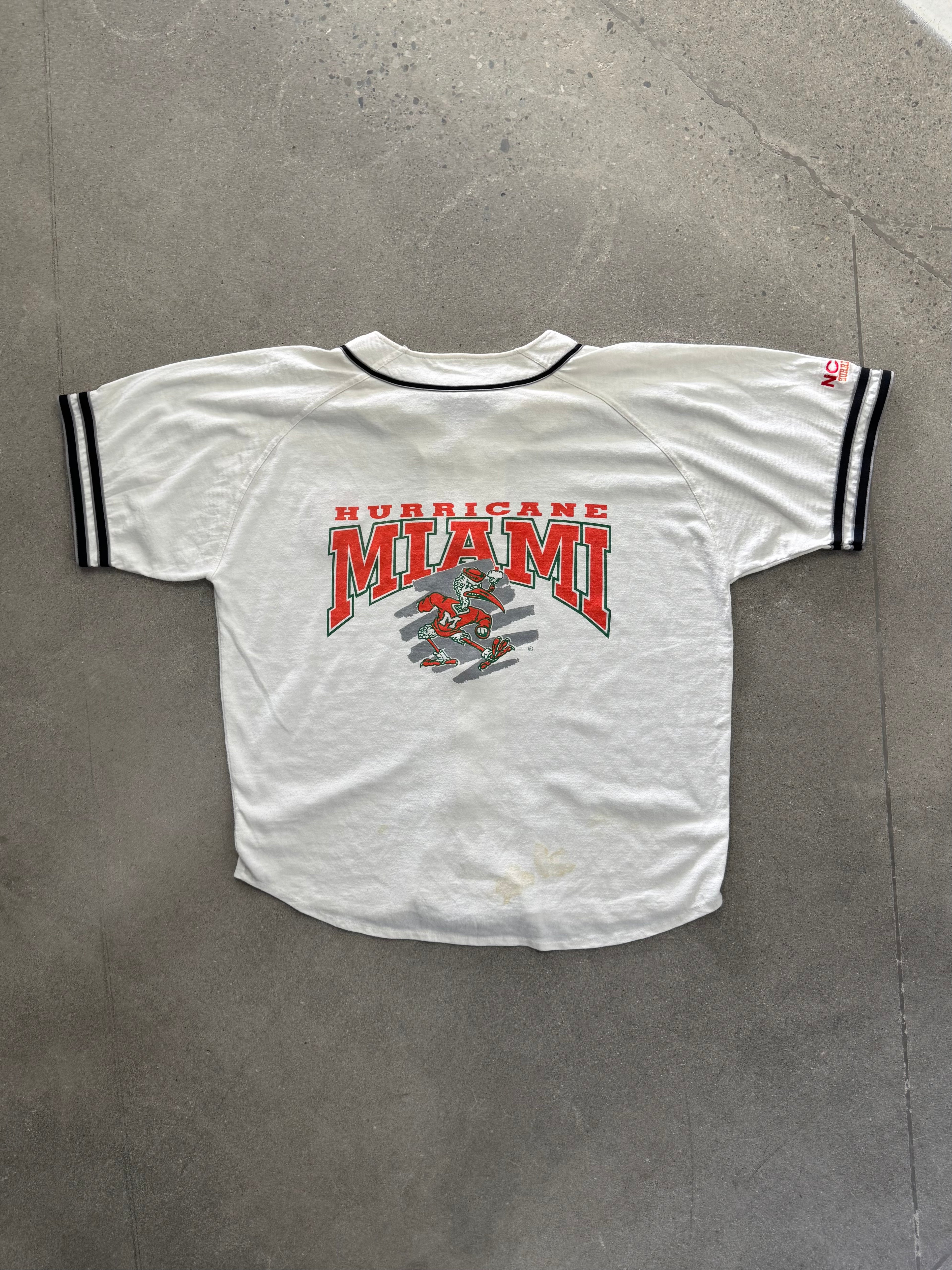Miami Hurricanes NCAA Mascot Baseball Jersey - XL
