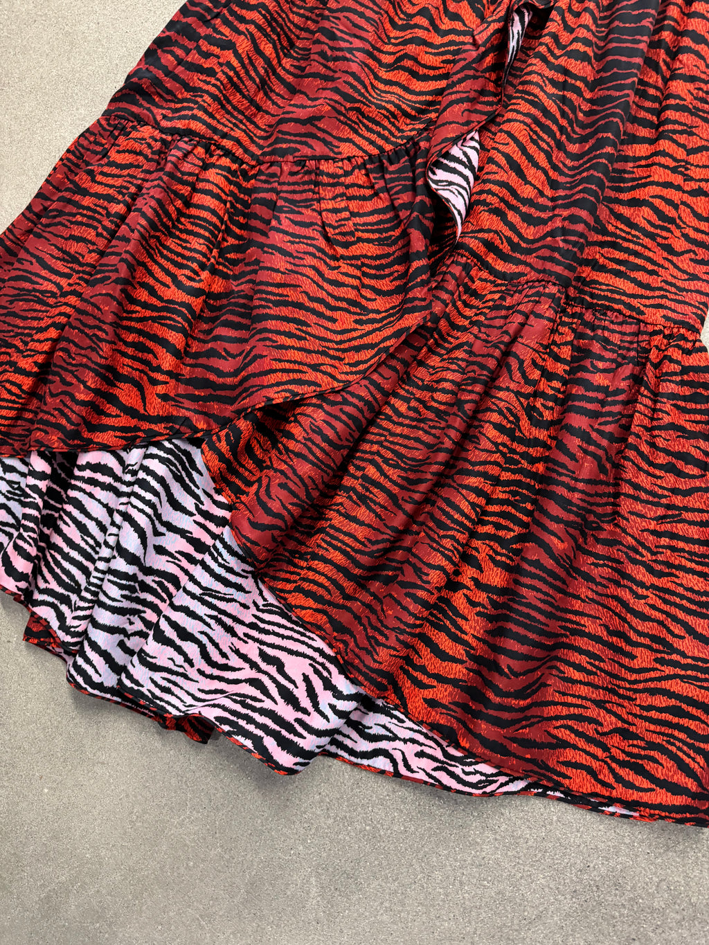 Kenzo x H&M Ruffled Reversible Zebra Print Skirt  - S