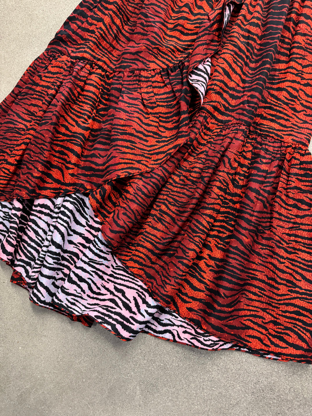 Kenzo x H&M Ruffled Reversible Zebra Print Skirt  - S