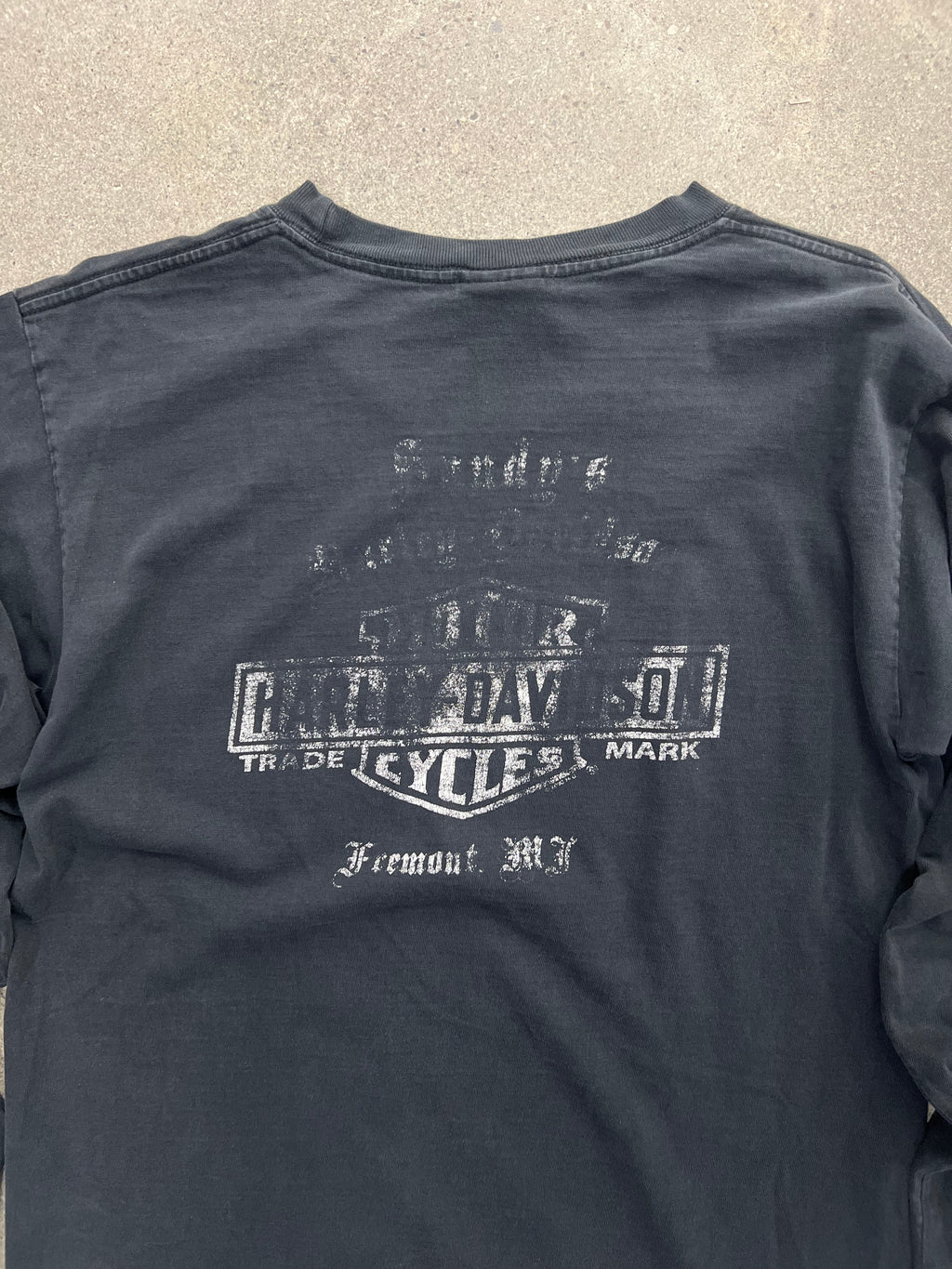 Faded 2007 Harley-Davidson Chrome Flames Long Sleeve Shirt - M