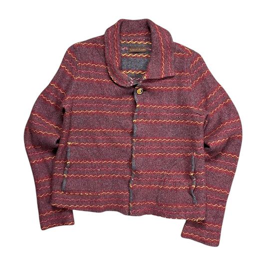 Vittori Lotti Striped Italian Wool Jacket - S