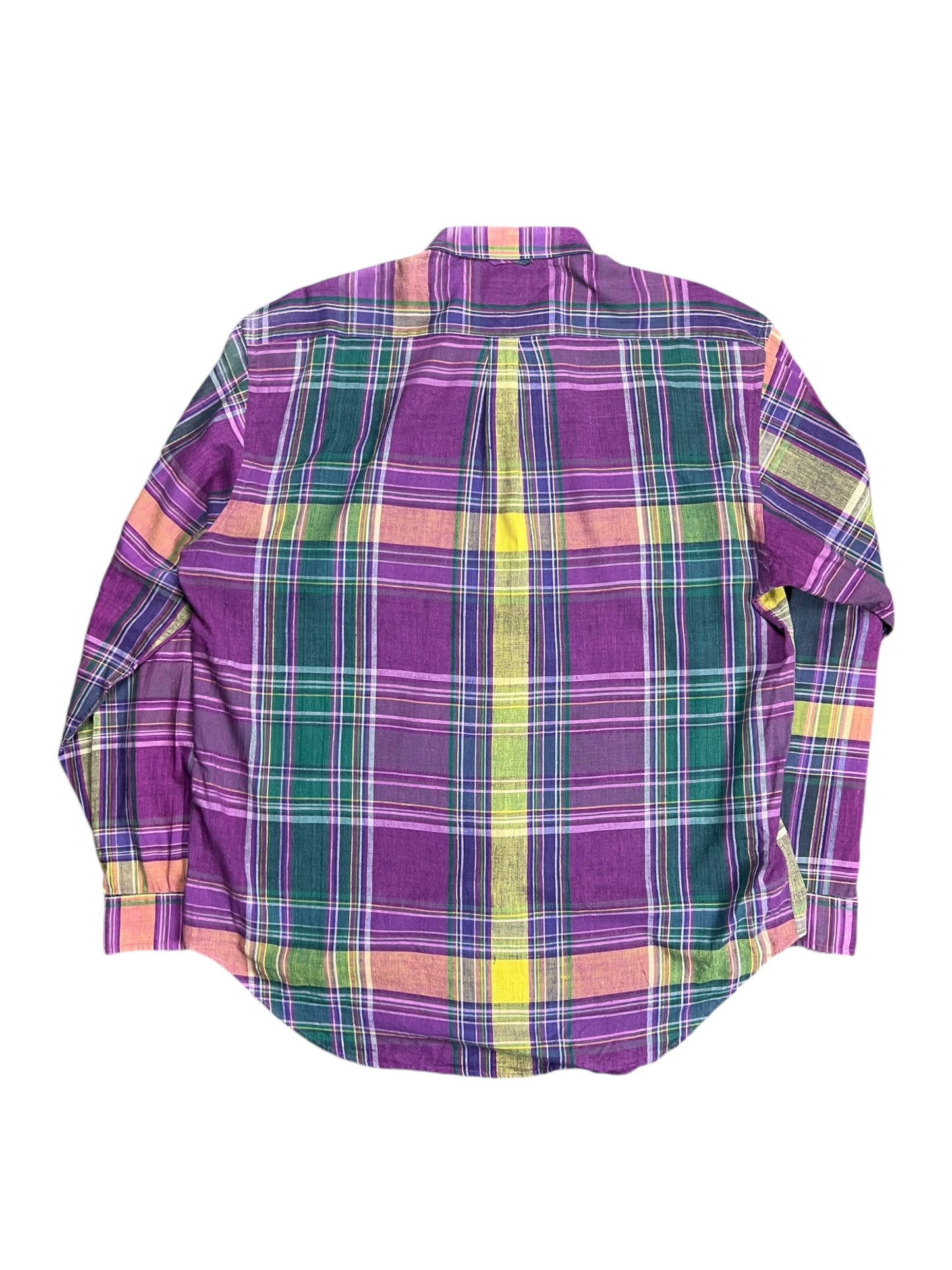 Tommy Hilfiger Purple Plaid Button-up Shirt - XL