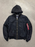 Alpha Industries MA-1 D-Tec Hood Flight Bomber Jacket - M