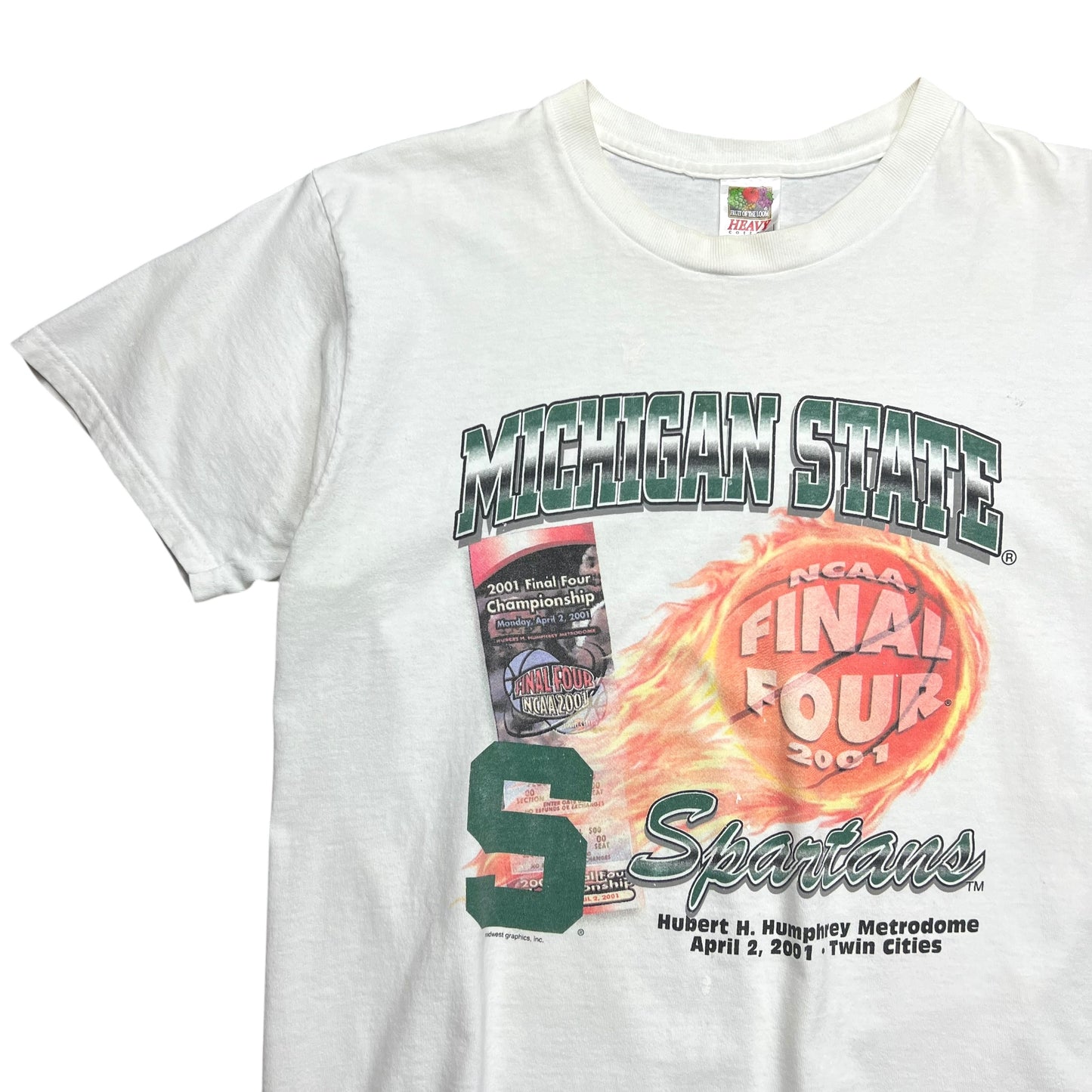 2001 NCAA Michigan State Final Four T-shirt - L