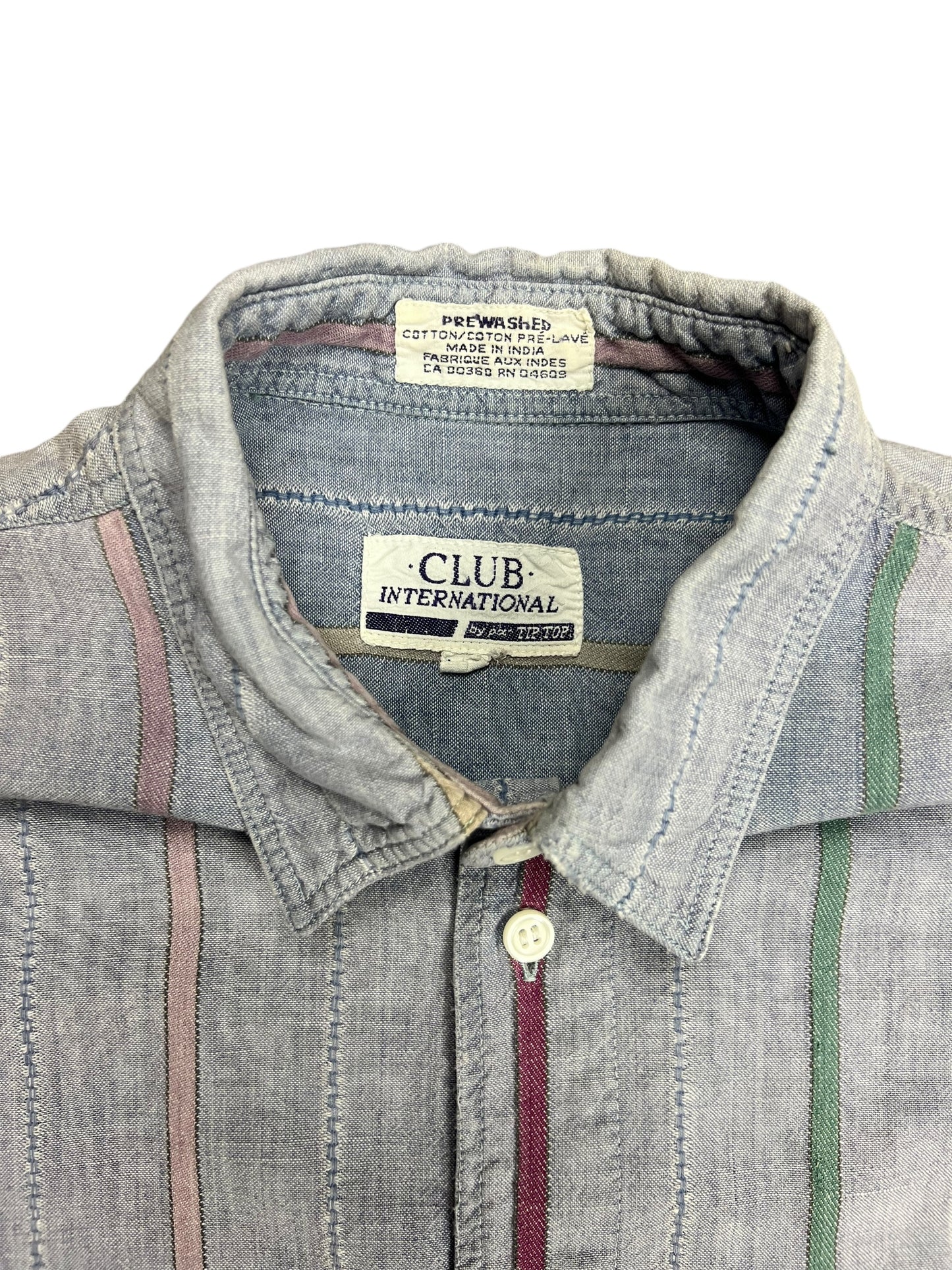 Club International Light Blue Button-up Shirt - XL