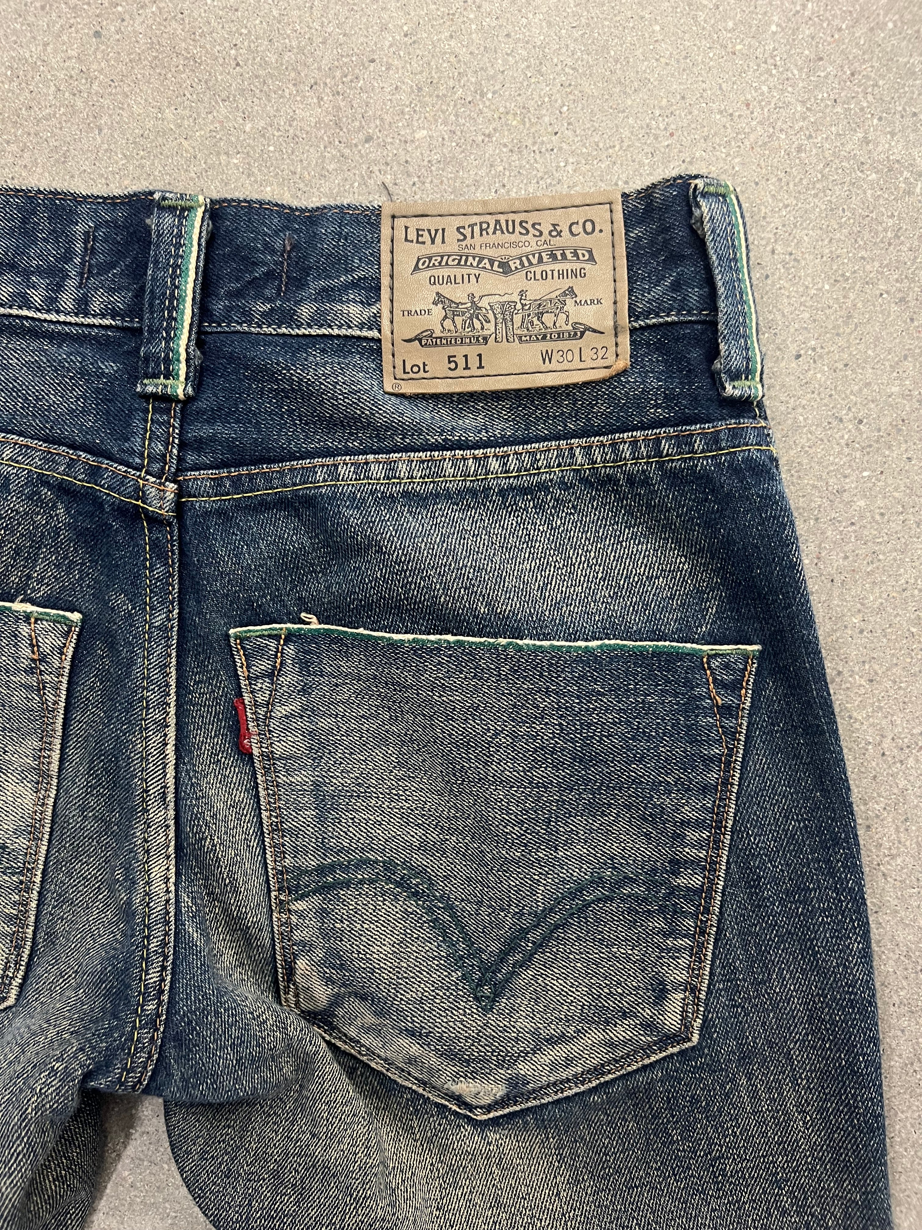 Levi’s 511 Repaired Japanese Selvedge Jeans - 30”