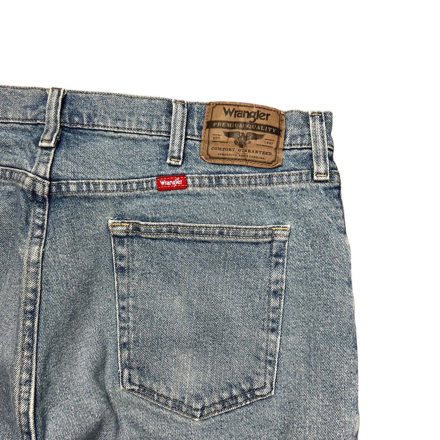 Wrangler Faded Light Wash Jean Shorts  - 36"