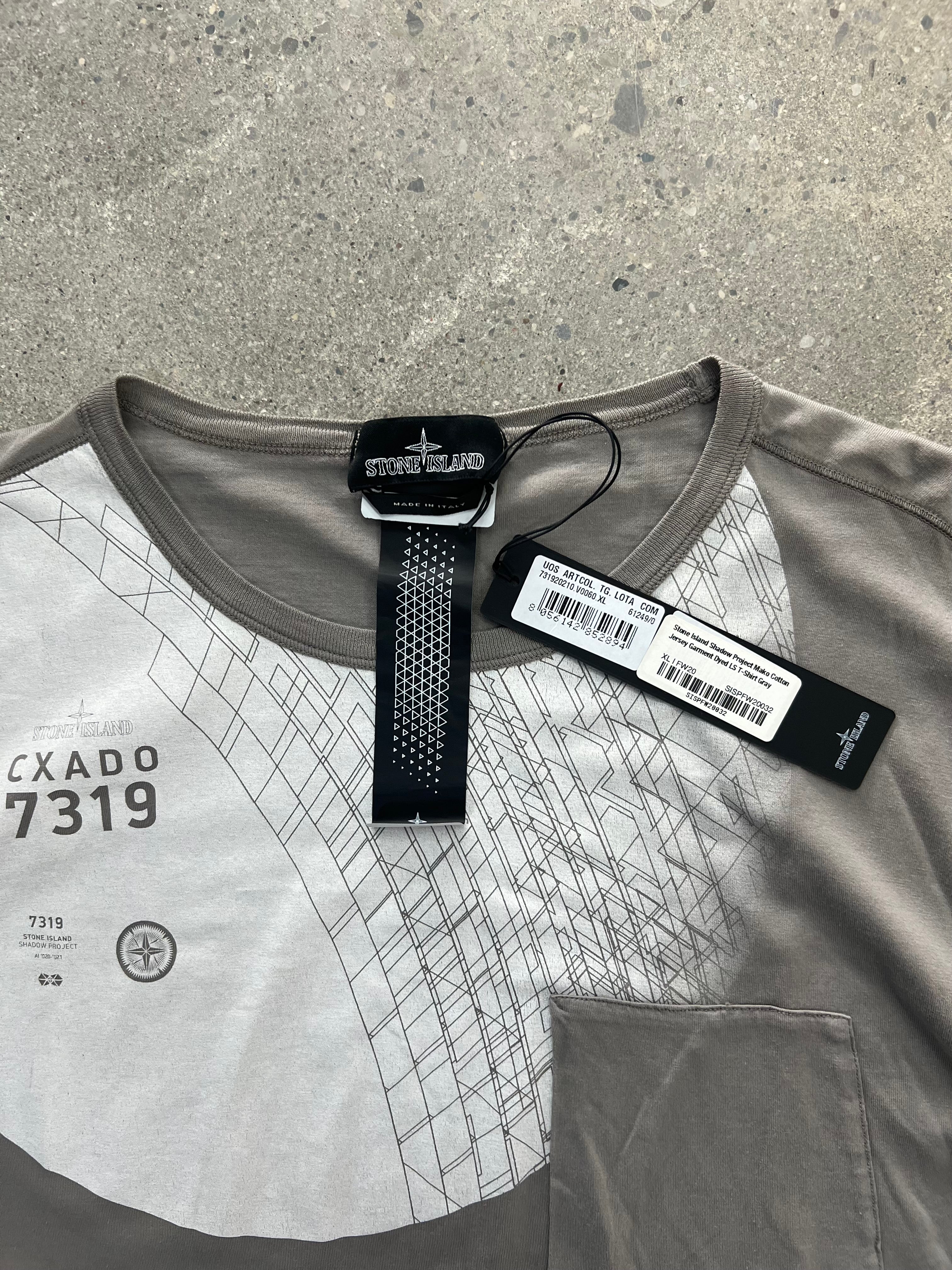 Stone Island Shadow Project Garment Dyed Long Sleeve Shirt - XL