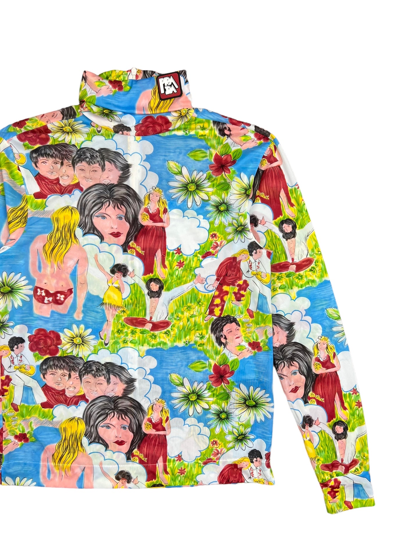 Prada Flashback Print Turtleneck - L