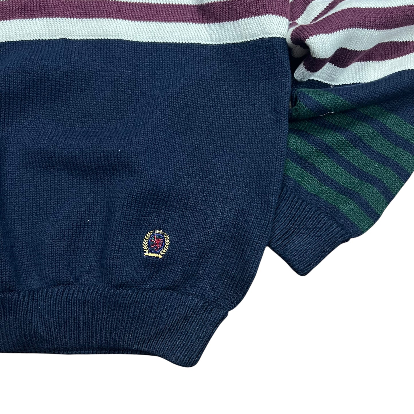 Tommy Hilfiger Striped Heavyweight Knit Sweater - XL