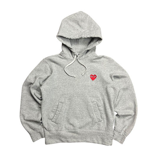 Comme des Garçons PLAY Grey Heart Hoodie - M