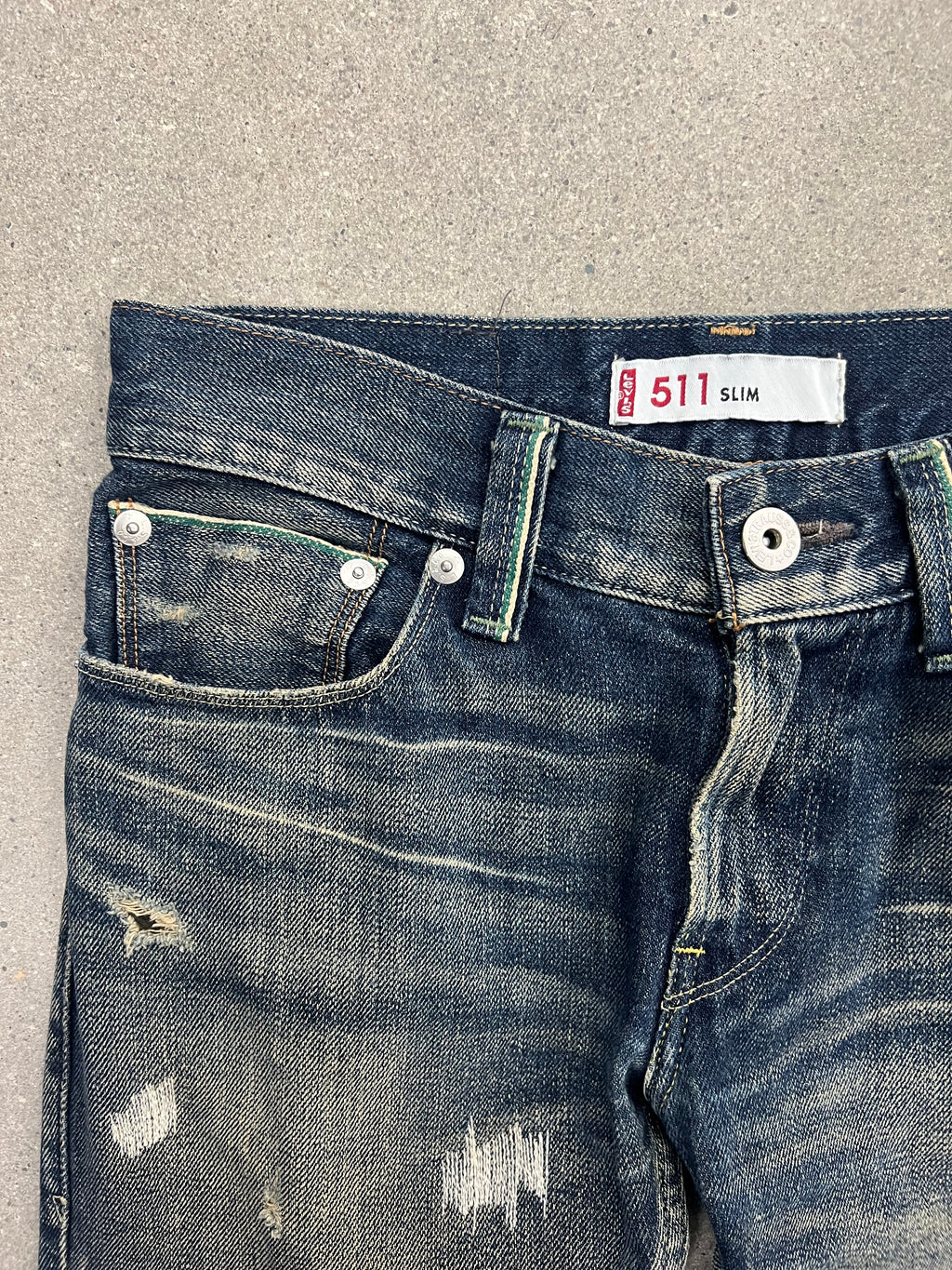 Levi’s 511 Repaired Japanese Selvedge Jeans - 30”