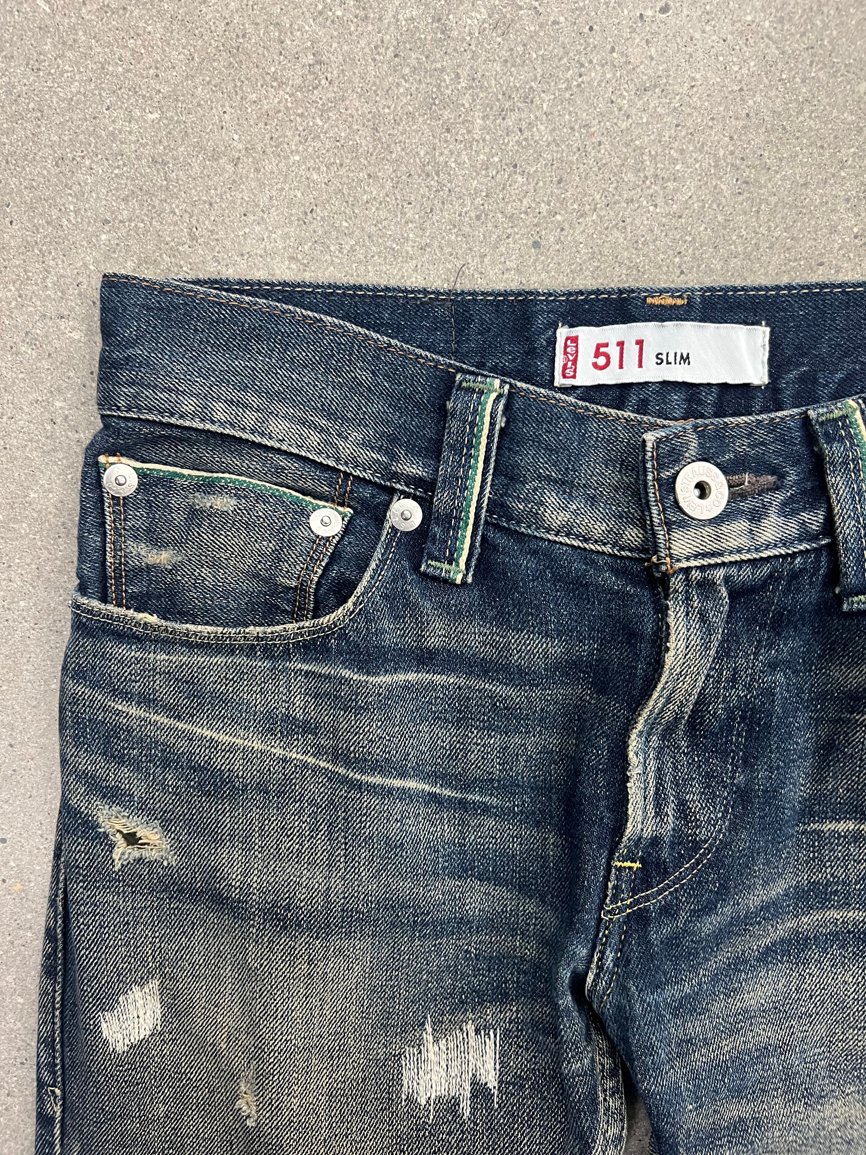 Levi’s 511 Repaired Japanese Selvedge Jeans - 30”