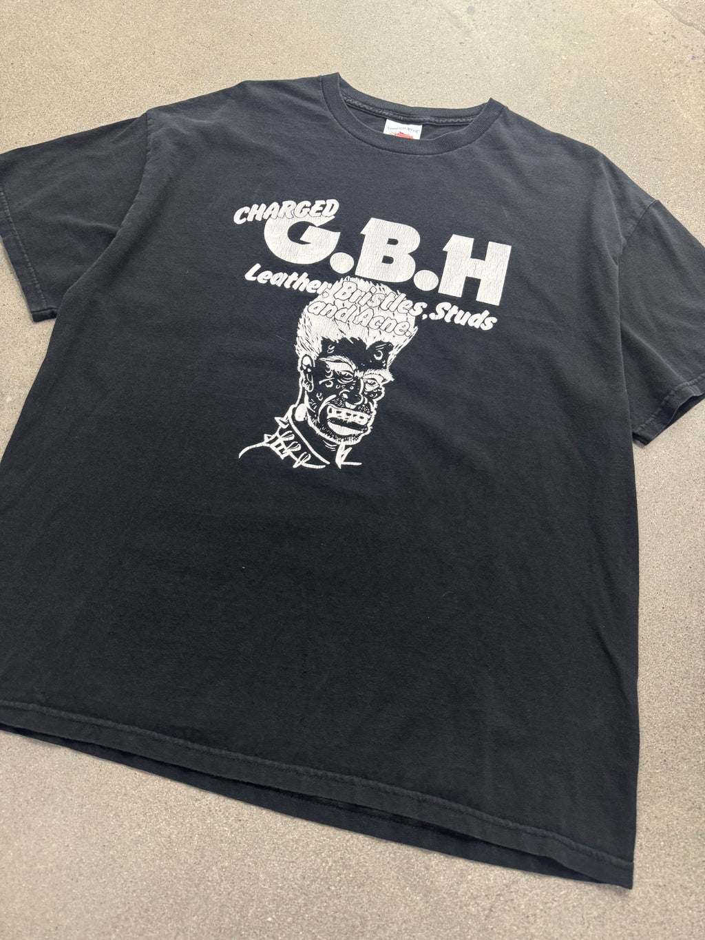 GBH Leather Bristle Studs & Acne T-Shirt - XL