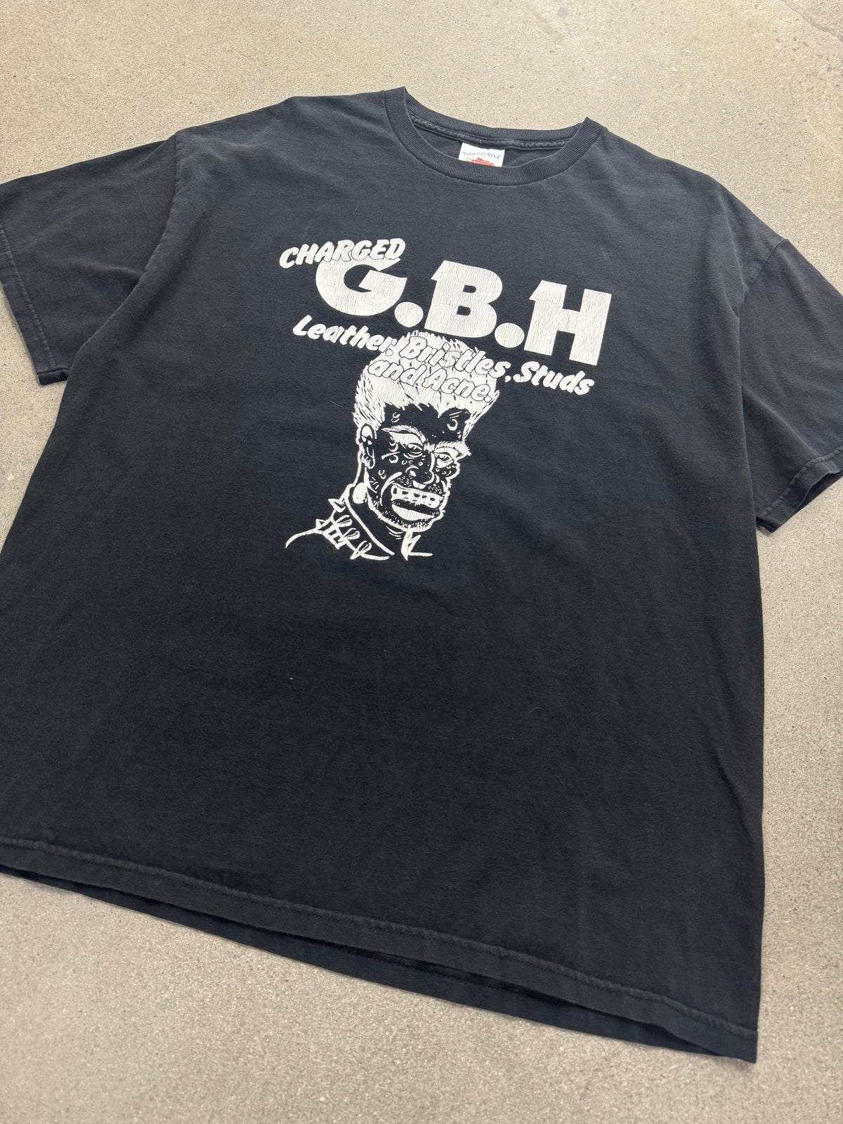 GBH Leather Bristle Studs & Acne T-Shirt - XL