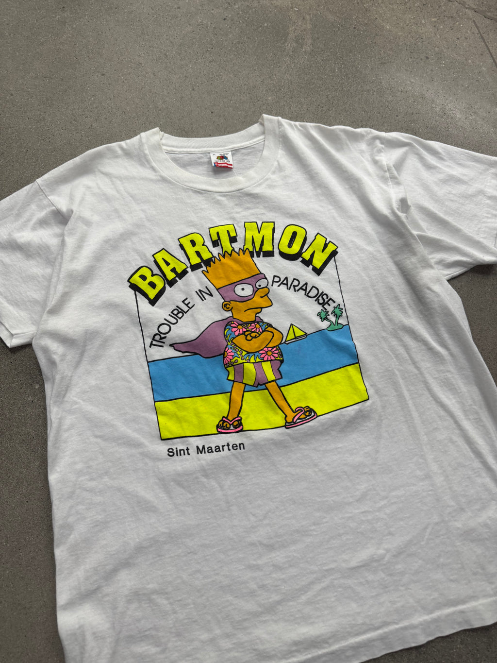 Bartmon Trouble In Paradise Vacation T-Shirt - XL