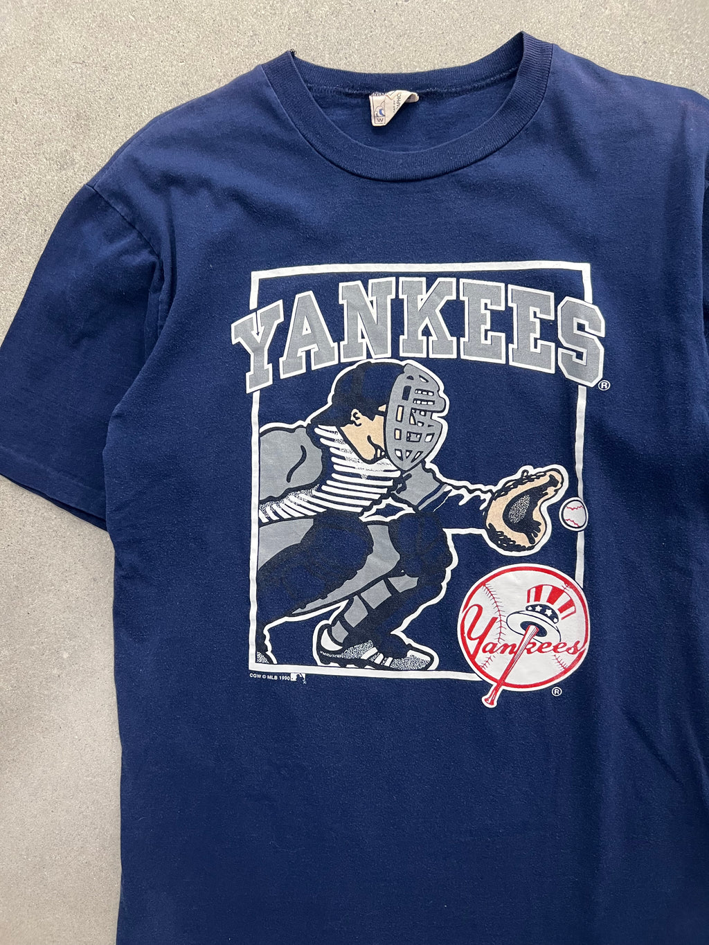 1990 New York Yankees MLB Catcher T-Shirt - L