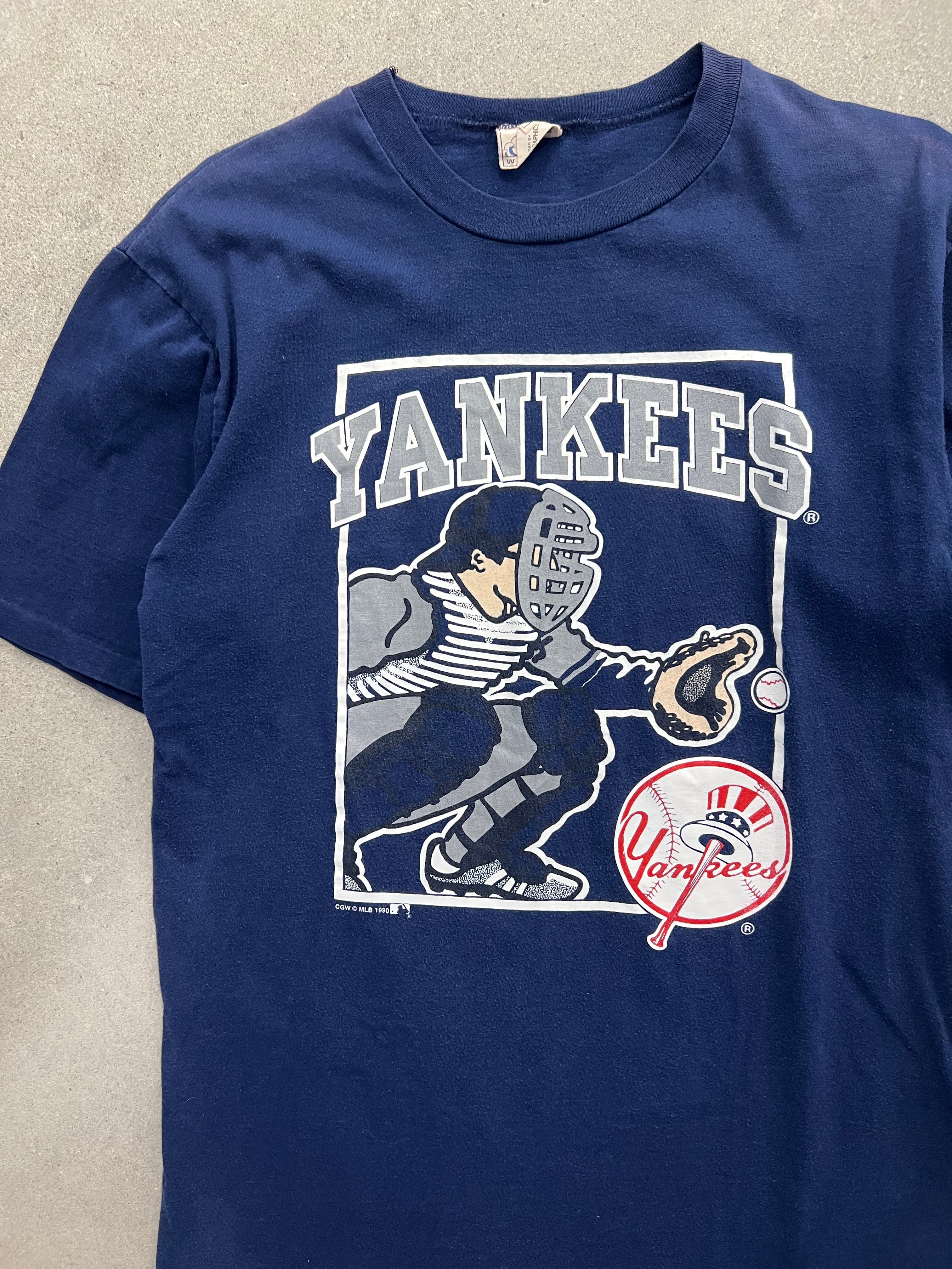 1990 New York Yankees MLB Catcher T-Shirt - L