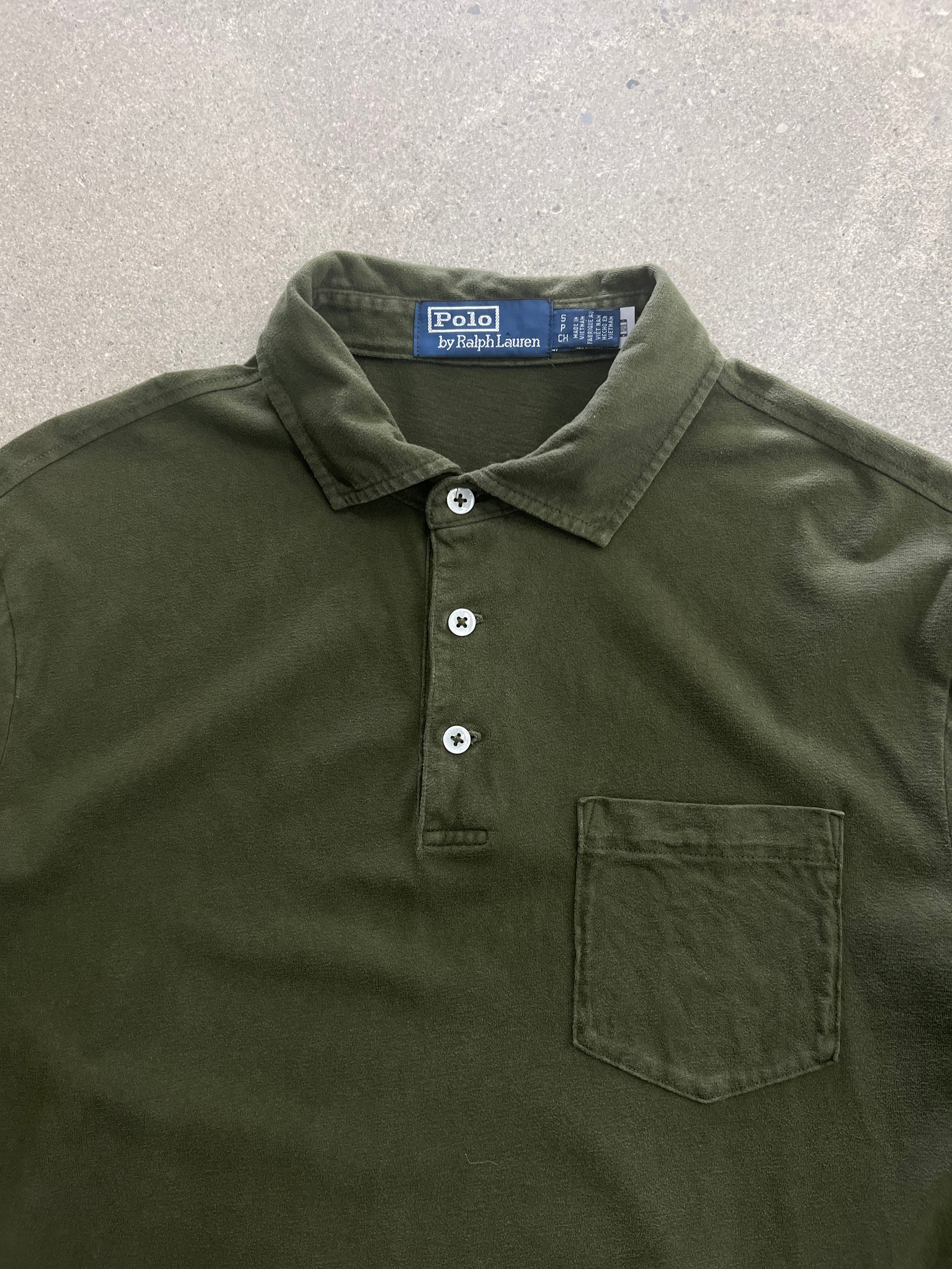 Polo By Ralph Lauren Sueded Jersey Polo Shirt - M