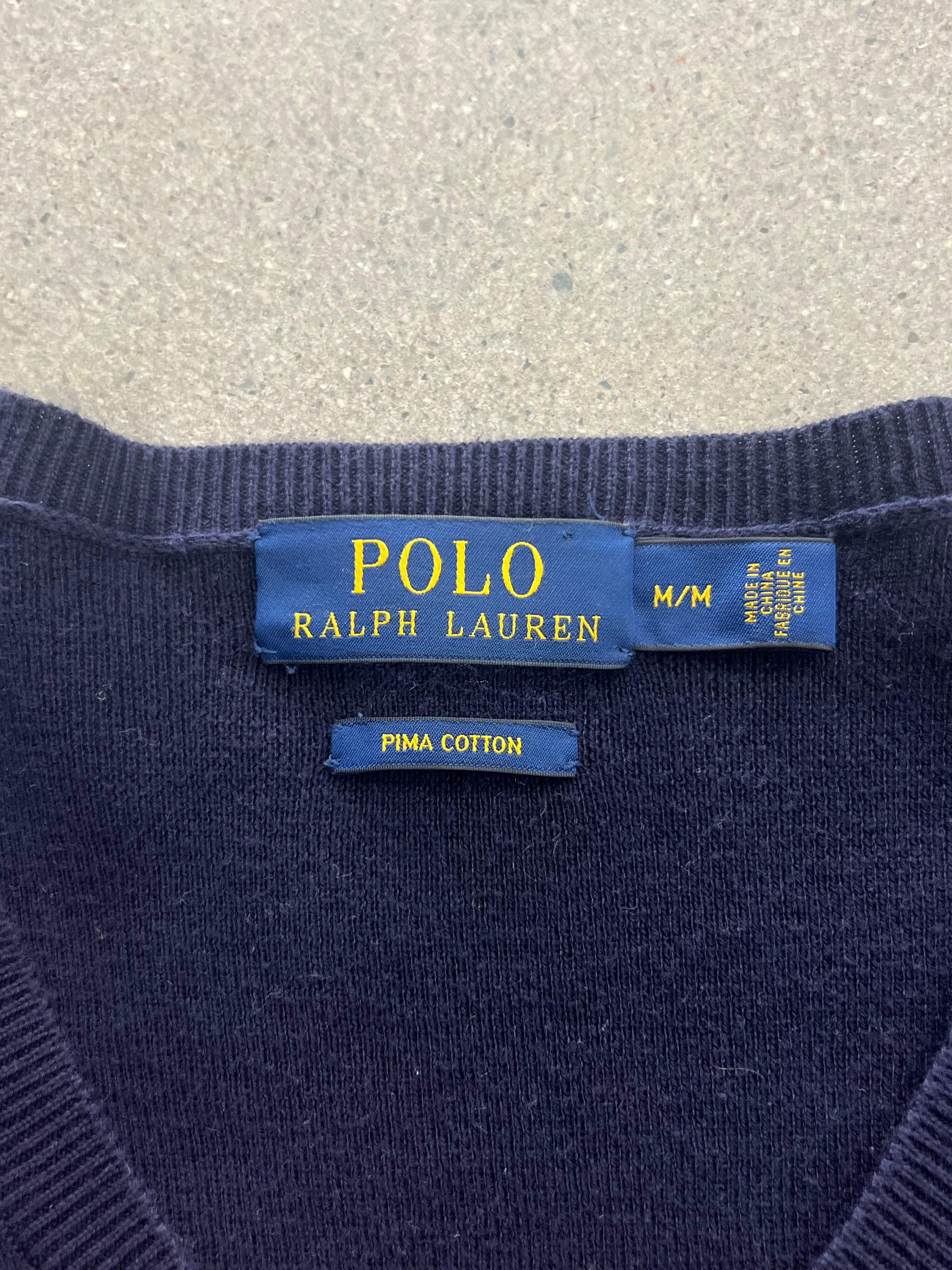 Polo Ralph Lauren Pima Cotton V-Neck Sweater - L