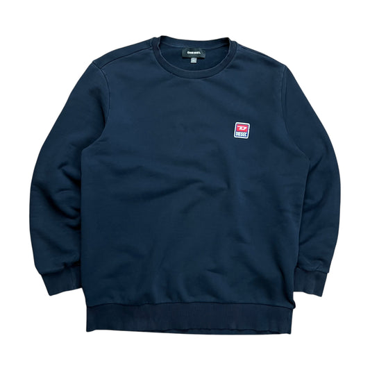 Diesel S-GIR-DIV-P Navy Logo Sweater - XL