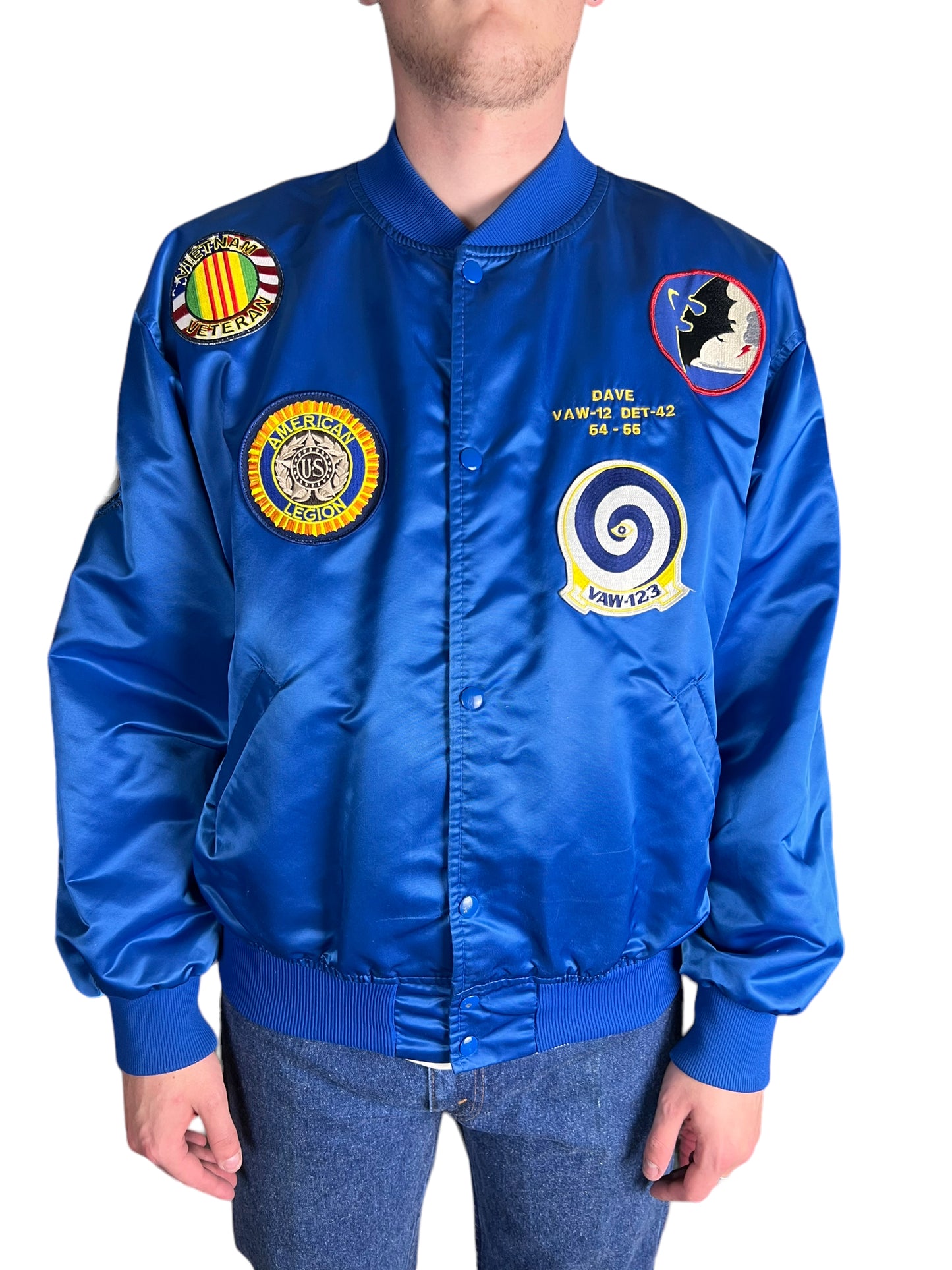 USS Intrepid Crew Member Satin Bomber Jacket - XL