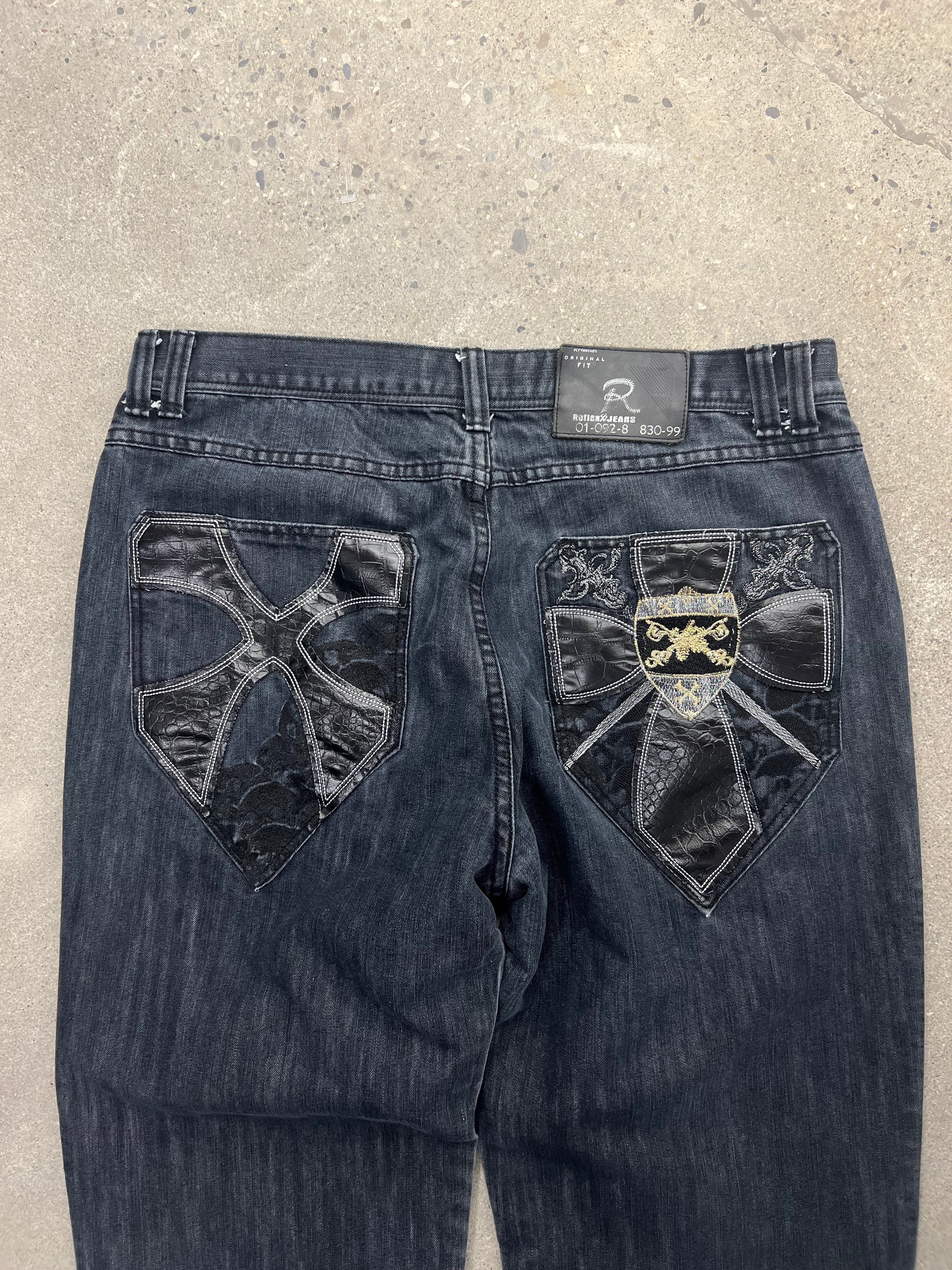 Reflex Baggy Cross Patch Jeans - 38”