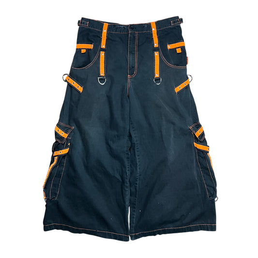 Tripp NYC Black & Orange Baggy Bondage Pants - XL