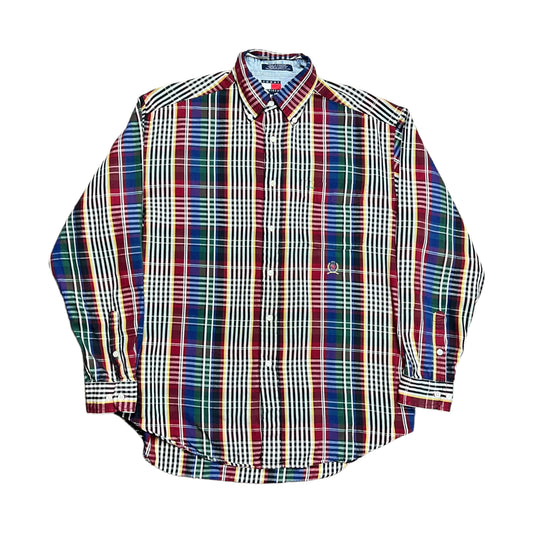 Tommy ￼Hilfiger Plaid Striped Button-up Shirt - XL