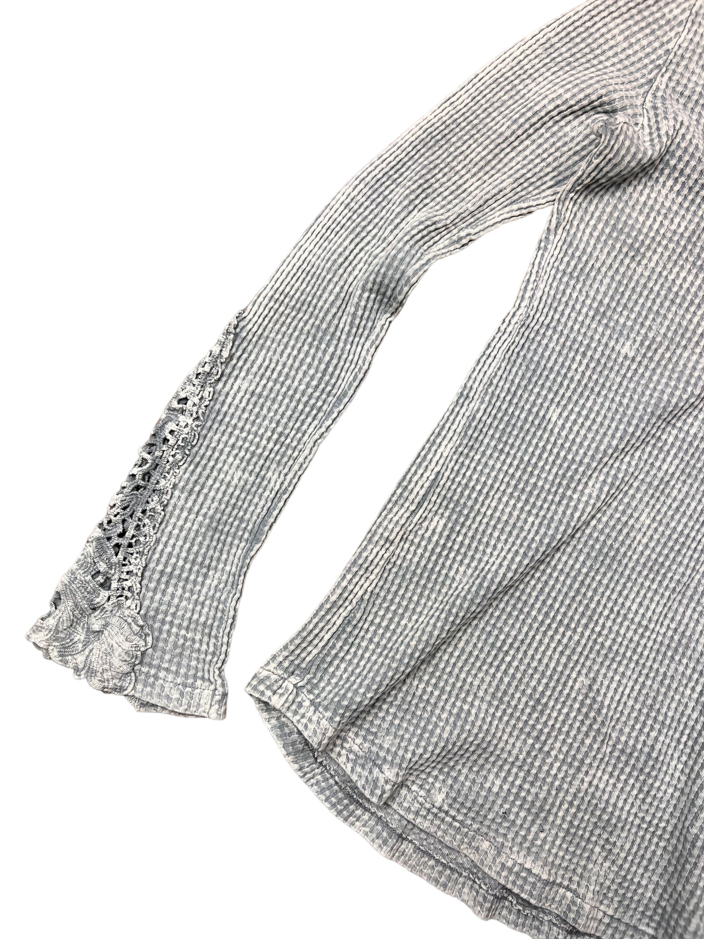 Lace Hollow Out Thermal Shirt - S