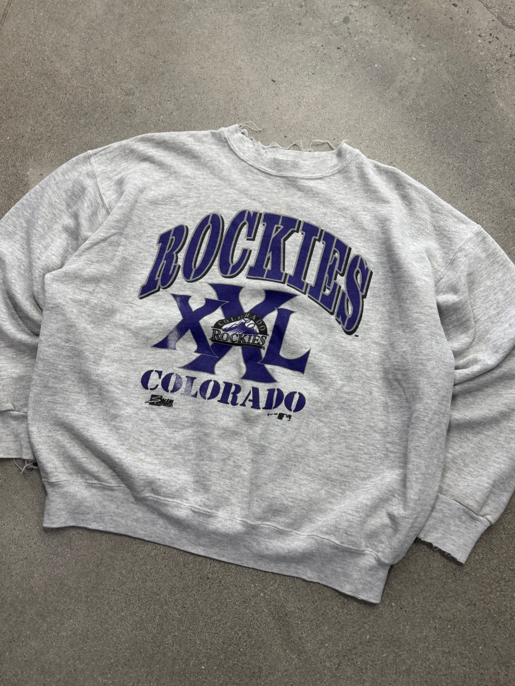 1990 Salem Sportswear Colorado Rockies MLB Crewneck Sweatshirt - M