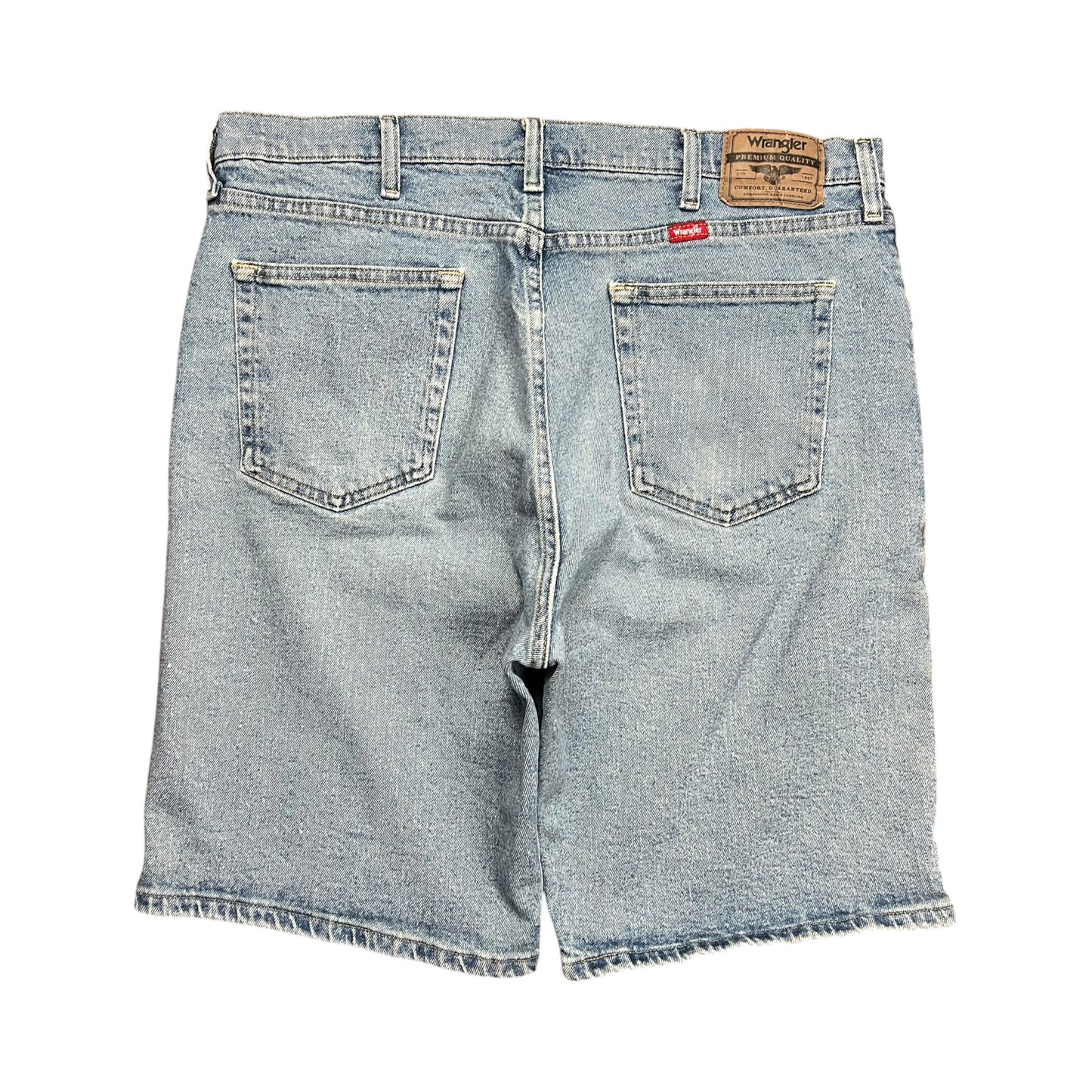 Wrangler Faded Light Wash Jean Shorts  - 36"