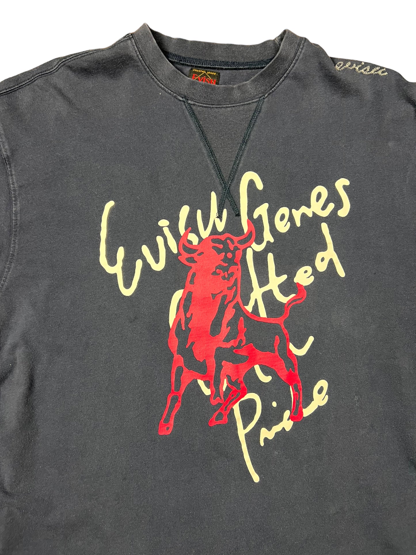 Evisu Ranch & Co Navy “Bulls” Long Sleeve Shirt - XL