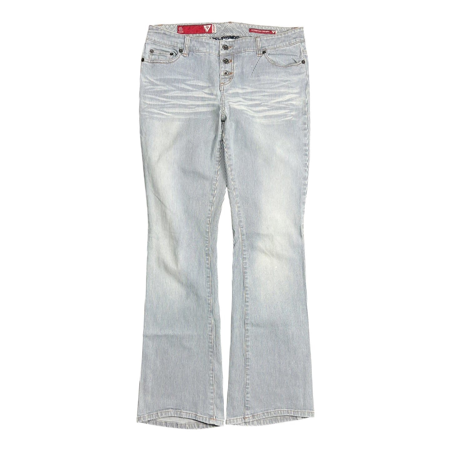 Guess Stripped Low Rise Flared Jeans - 30"