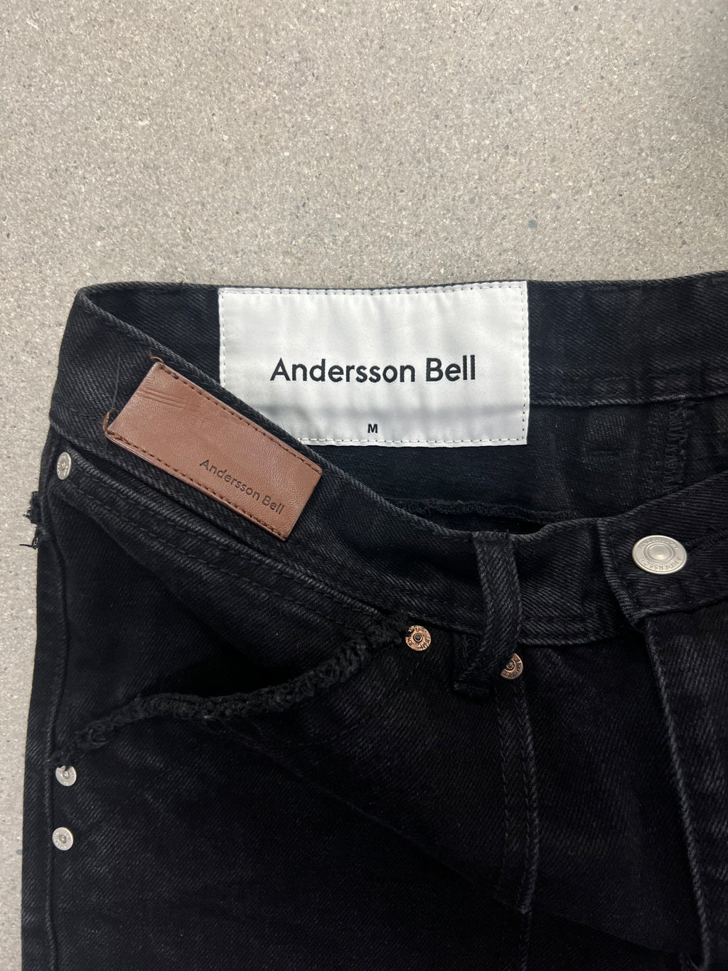 Anderson Bell Matt Raw-Cut Wide-Leg Jeans - 32”