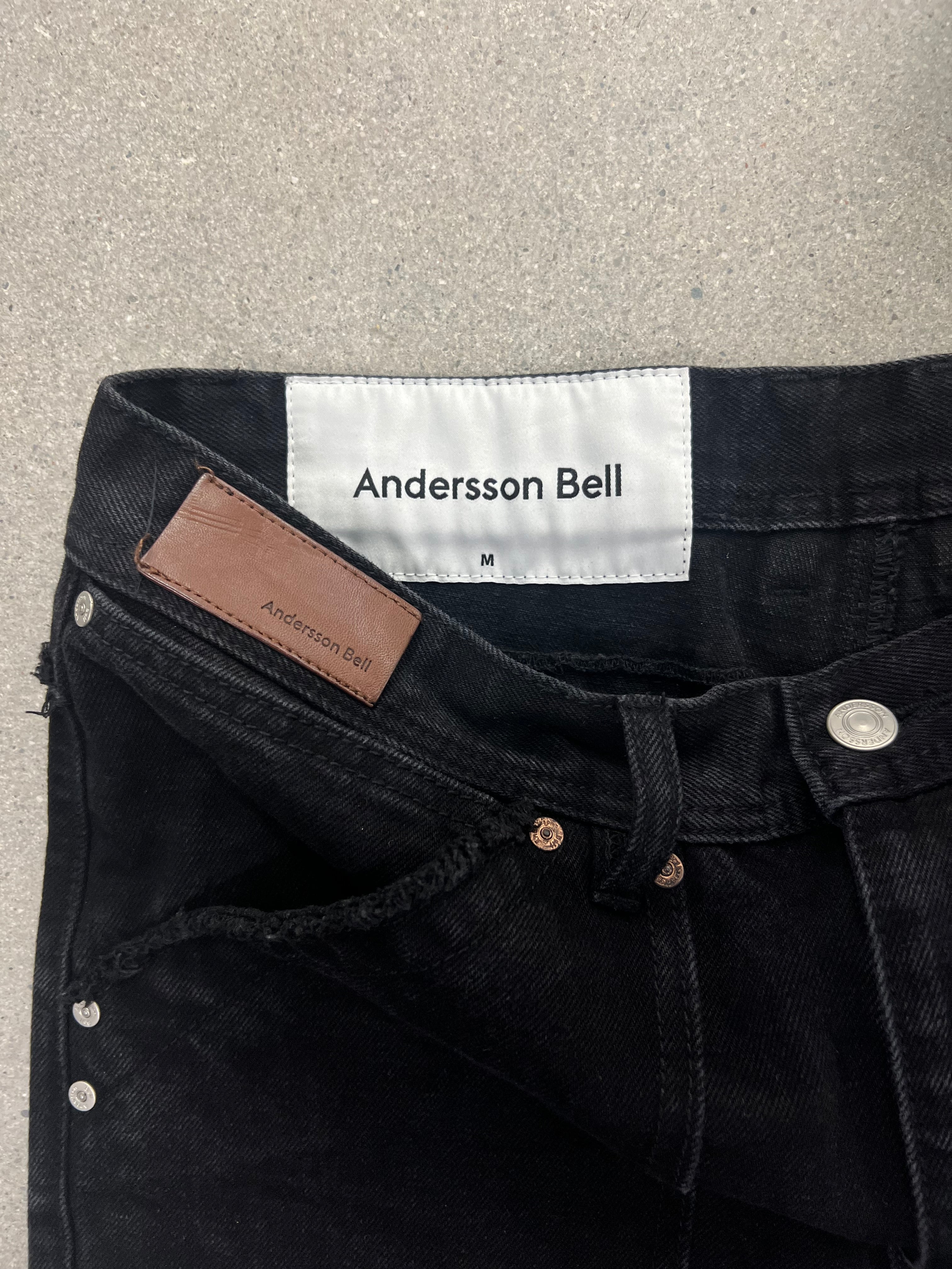 Anderson Bell Matt Raw-Cut Wide-Leg Jeans - 32”
