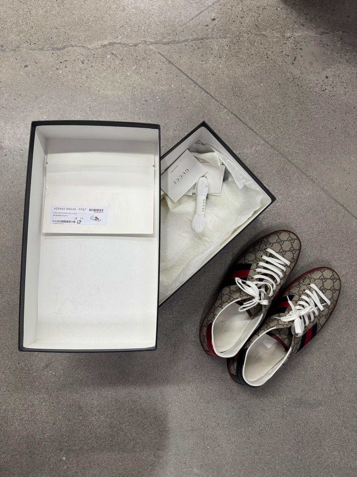 Gucci Ace GG Supreme Monogram Sneaker - 11.5