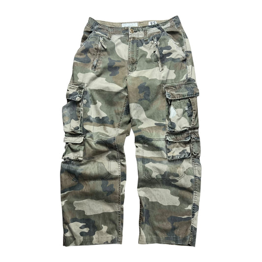 Bongo Jeans Faded Woodland Camo Cargo Pants - 32”