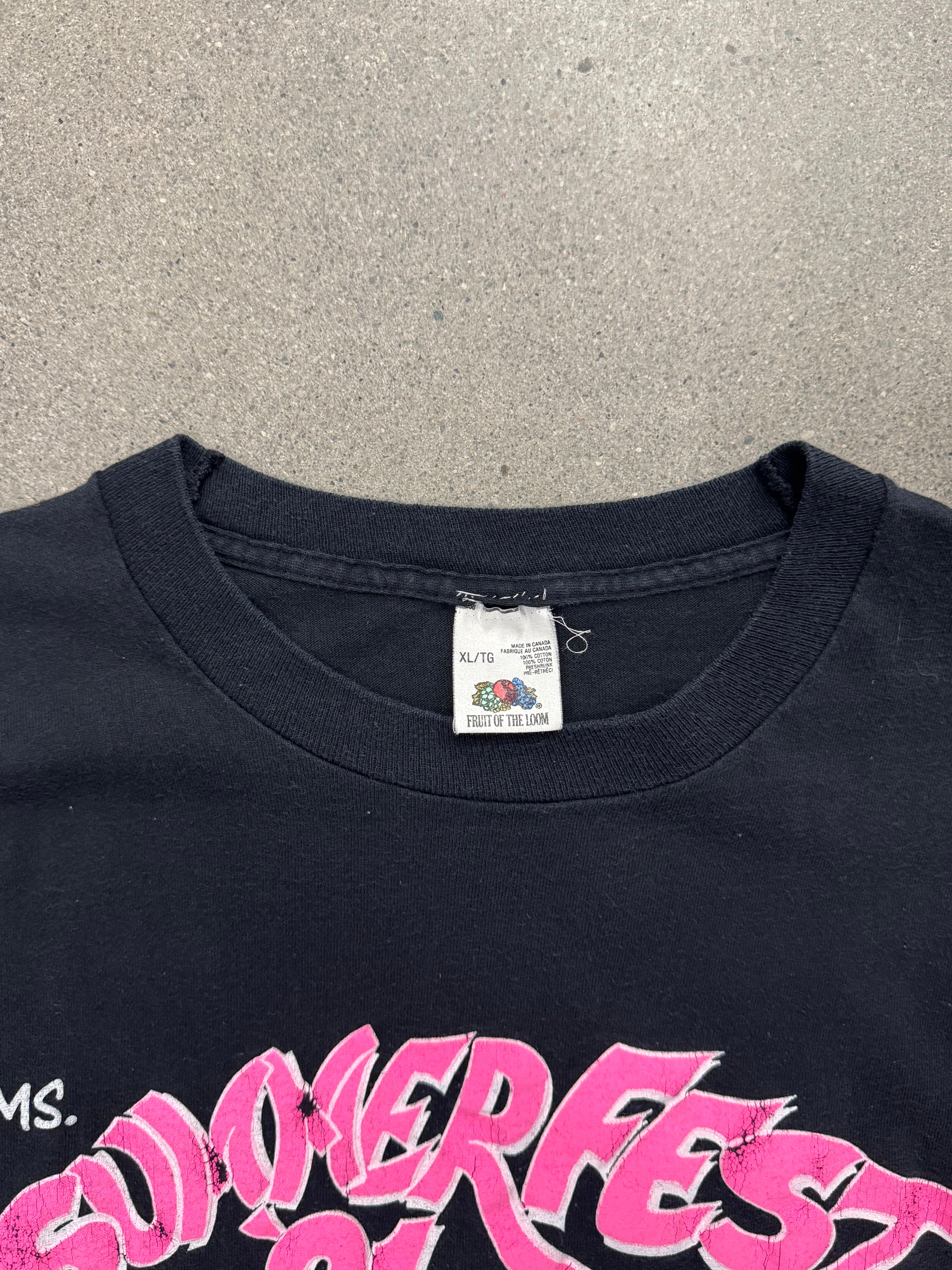 1991 Ms. Summer Fest Black Simpsons Bikini Contest T-Shirt - XL