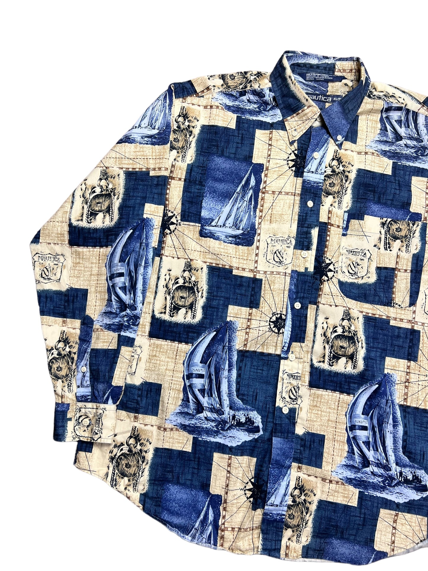 Nautica Sailing Button-up Shirt - XXL