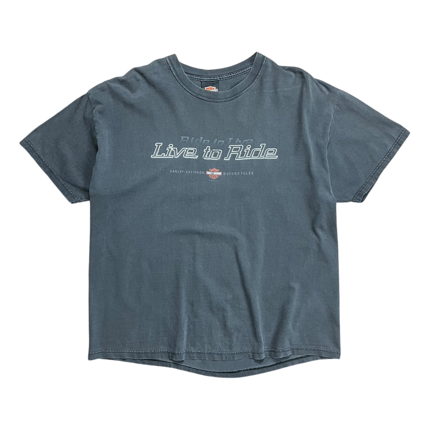2001 Harley-Davidson Live To Ride Faded T-shirt - L