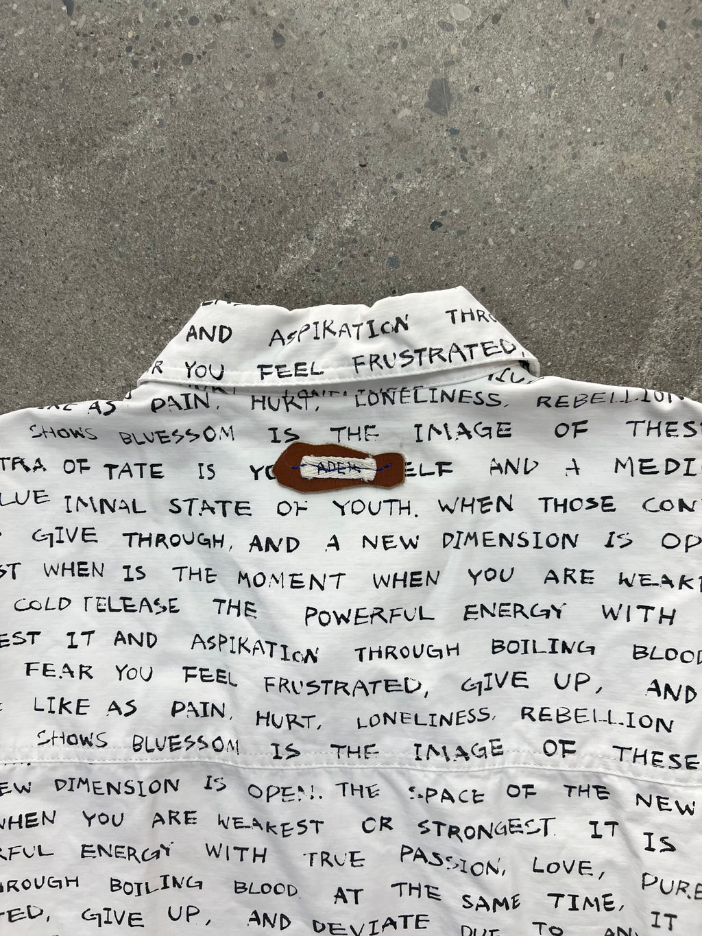 Ader Error Letter Button-Up Shirt - L