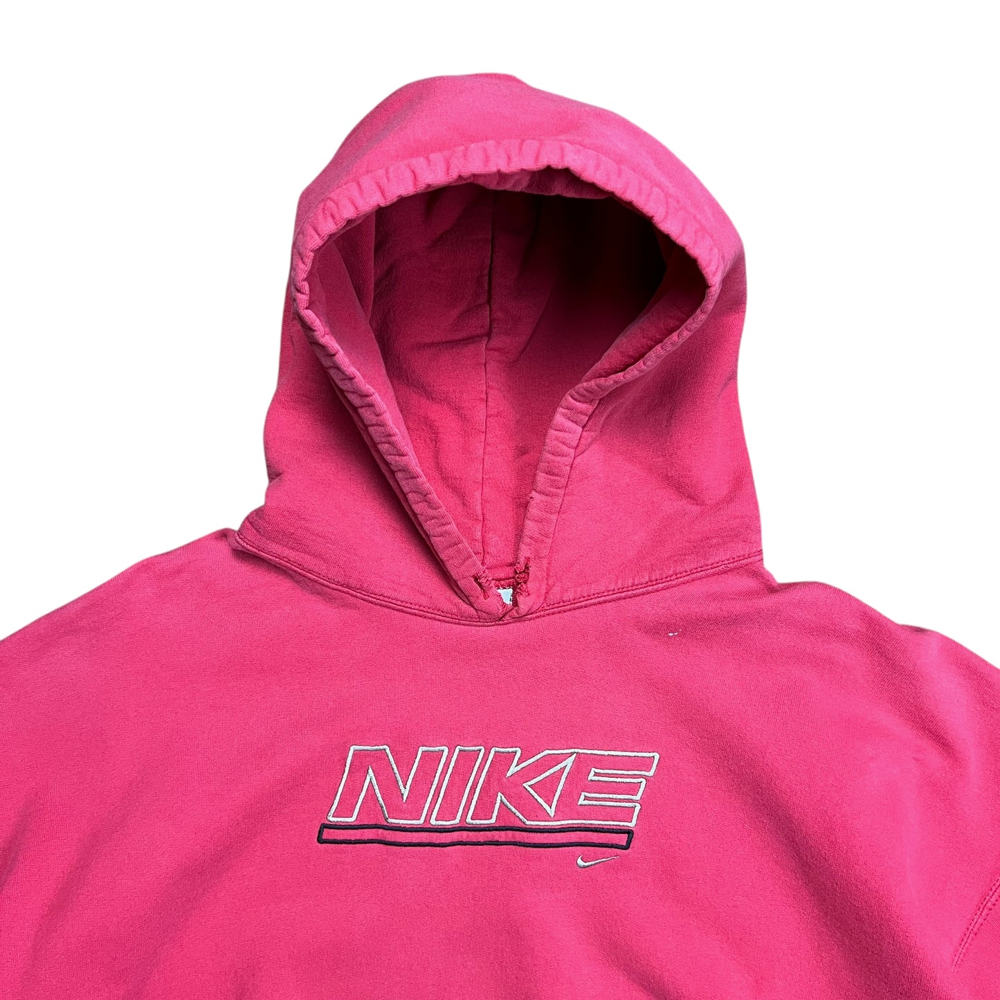 Nike Faded Red Spell-out Hoodie - XL