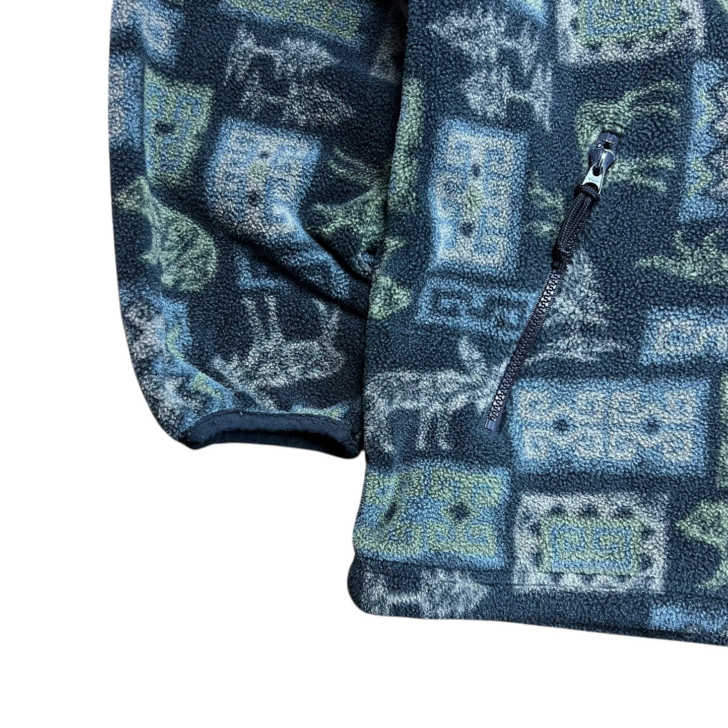 L.L. Bean All Over Print Nature Fleece Sweater - XL