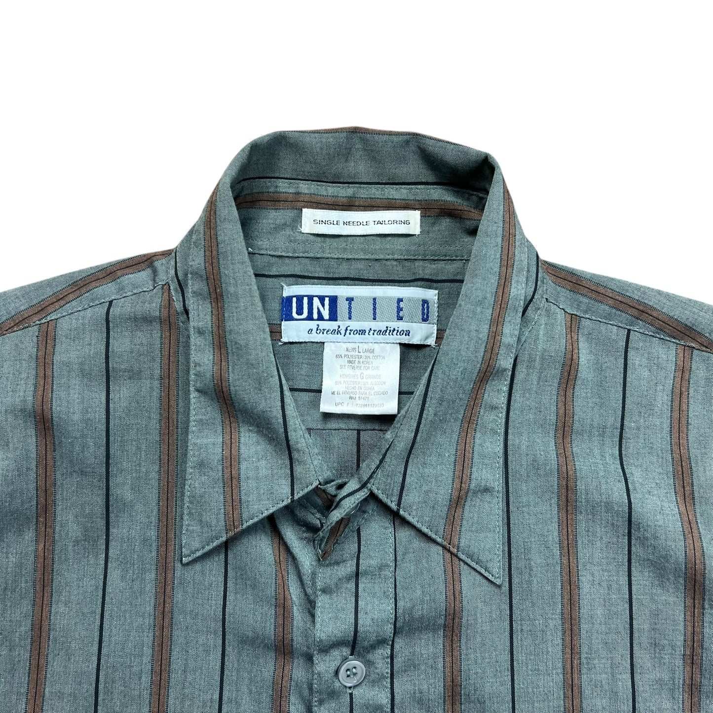 United Cropped Stripped Button-up Shirt - L